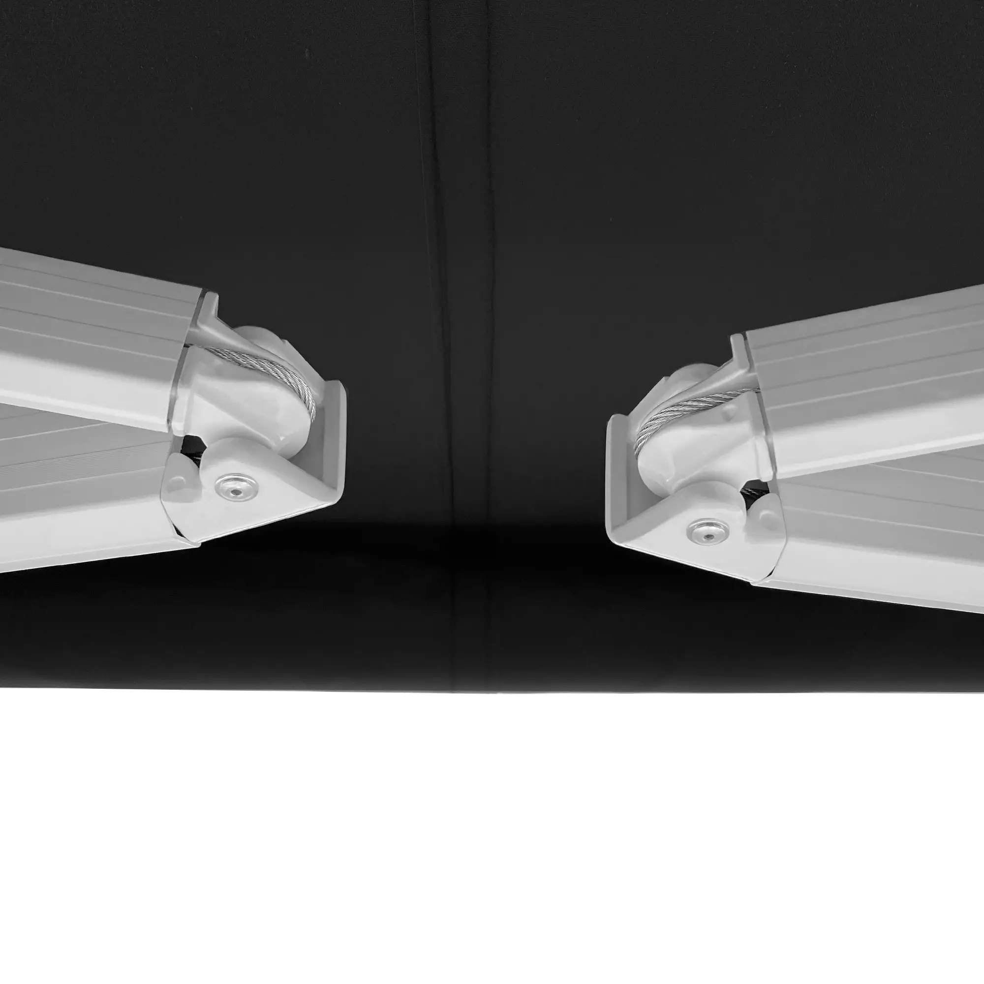 8'x7' Manual Retractable Patio Awning, Sun Shade, Black - Image 10