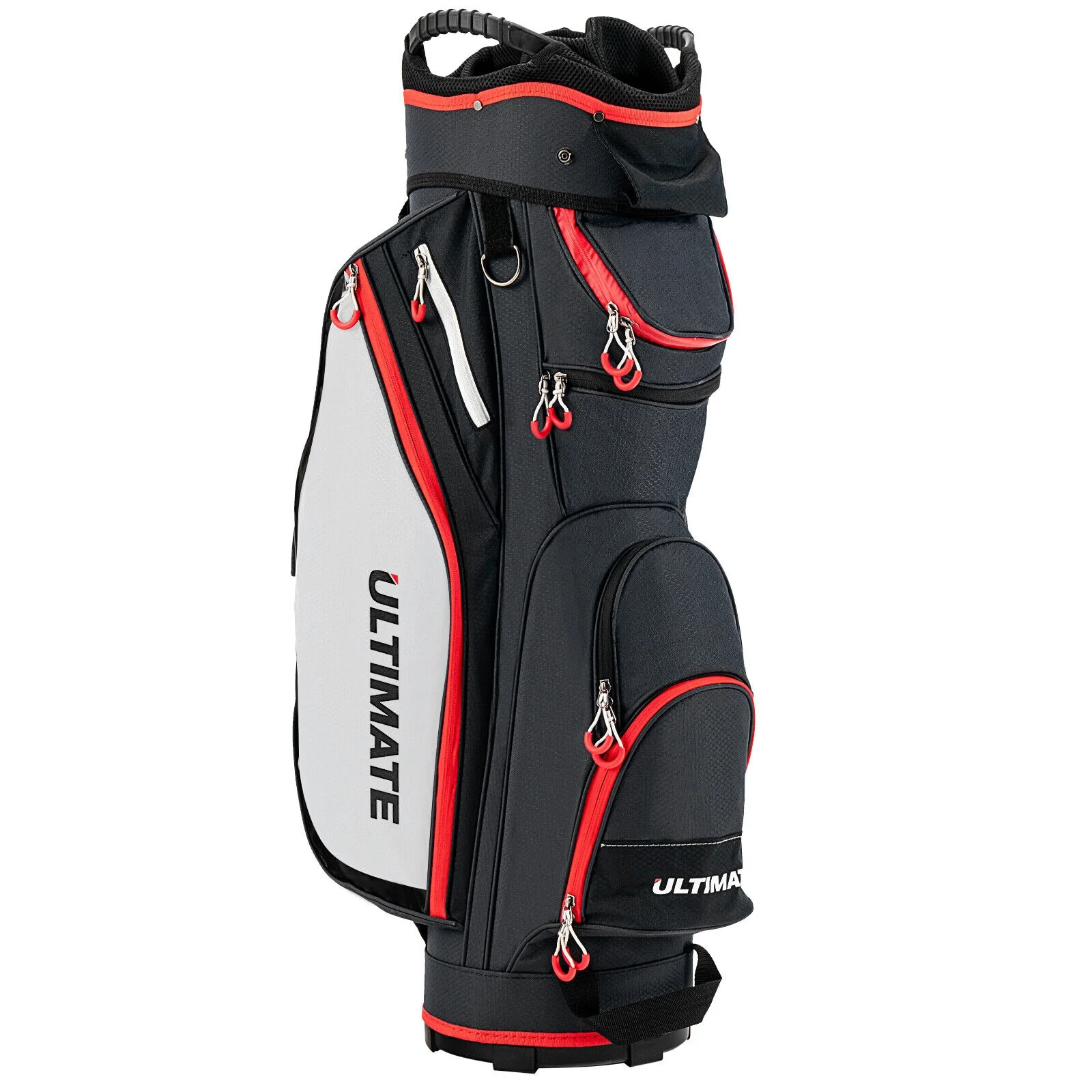 9.5 Inch Golf Cart Bag, 14 Way Dividers, Top Organizer, Black - Image 4