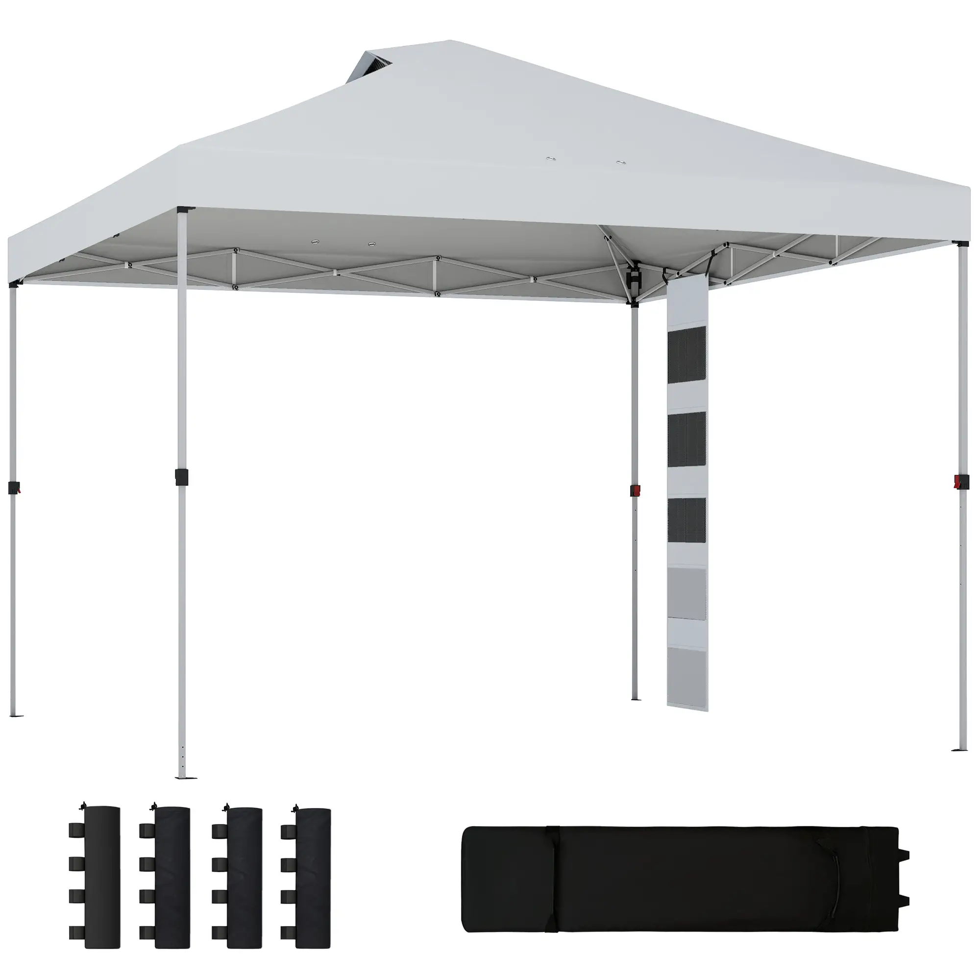9.6 x 9.6 ft Pop Up Canopy Tent, UPF 50+, Sandbags, Wheeled Bag - Image 11