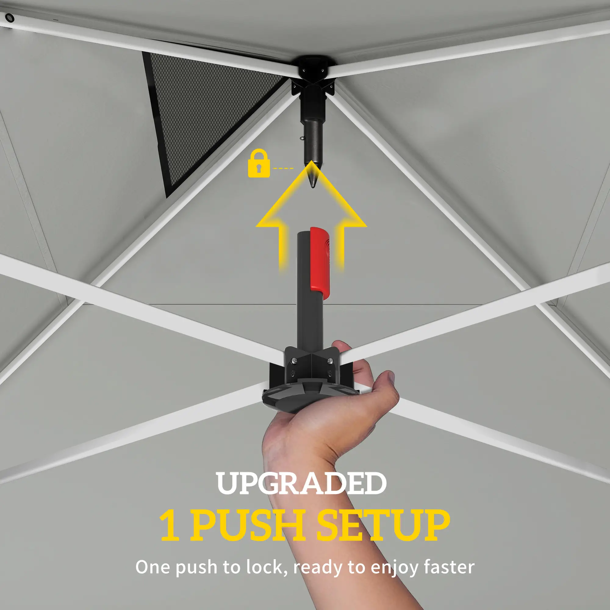 9.6 x 9.6 ft Pop Up Canopy Tent, UPF 50+, Sandbags, Wheeled Bag - Image 5