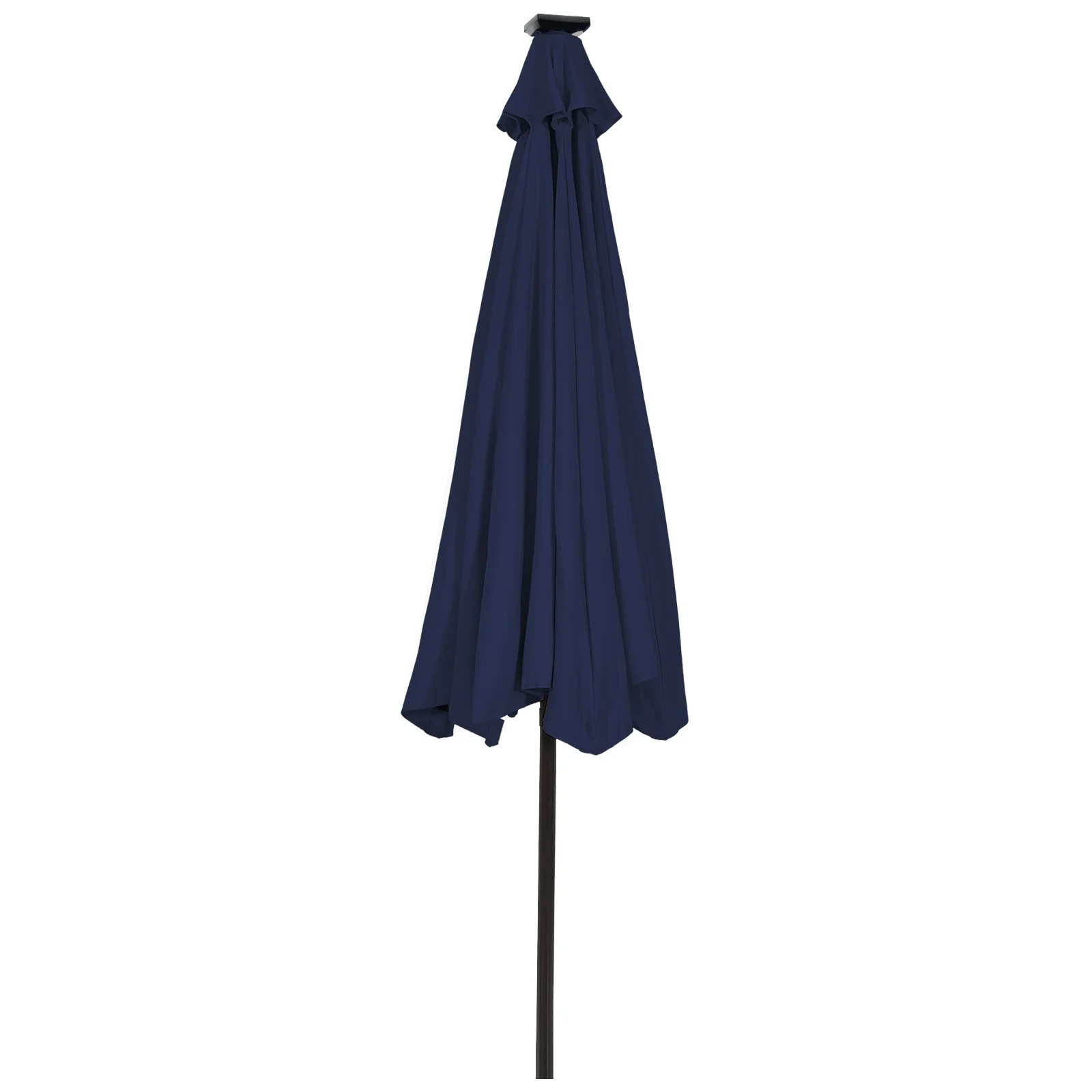 9 Feet Solar LED Patio Umbrella, Tilt Crank Lift, Dark Blue - Image 5