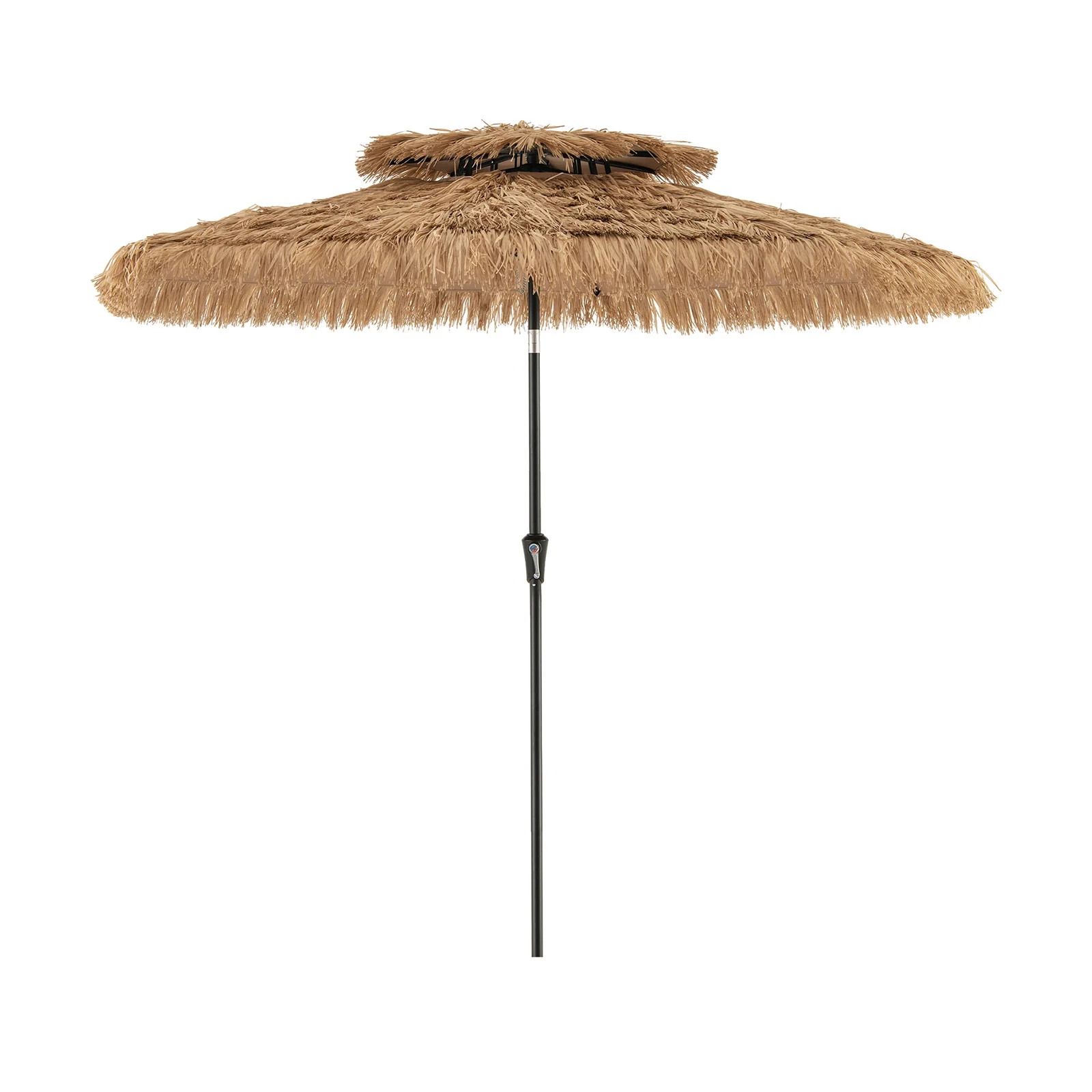 9 Feet Thatched Tiki Umbrella, 8 Ribs, Natural - Image 4