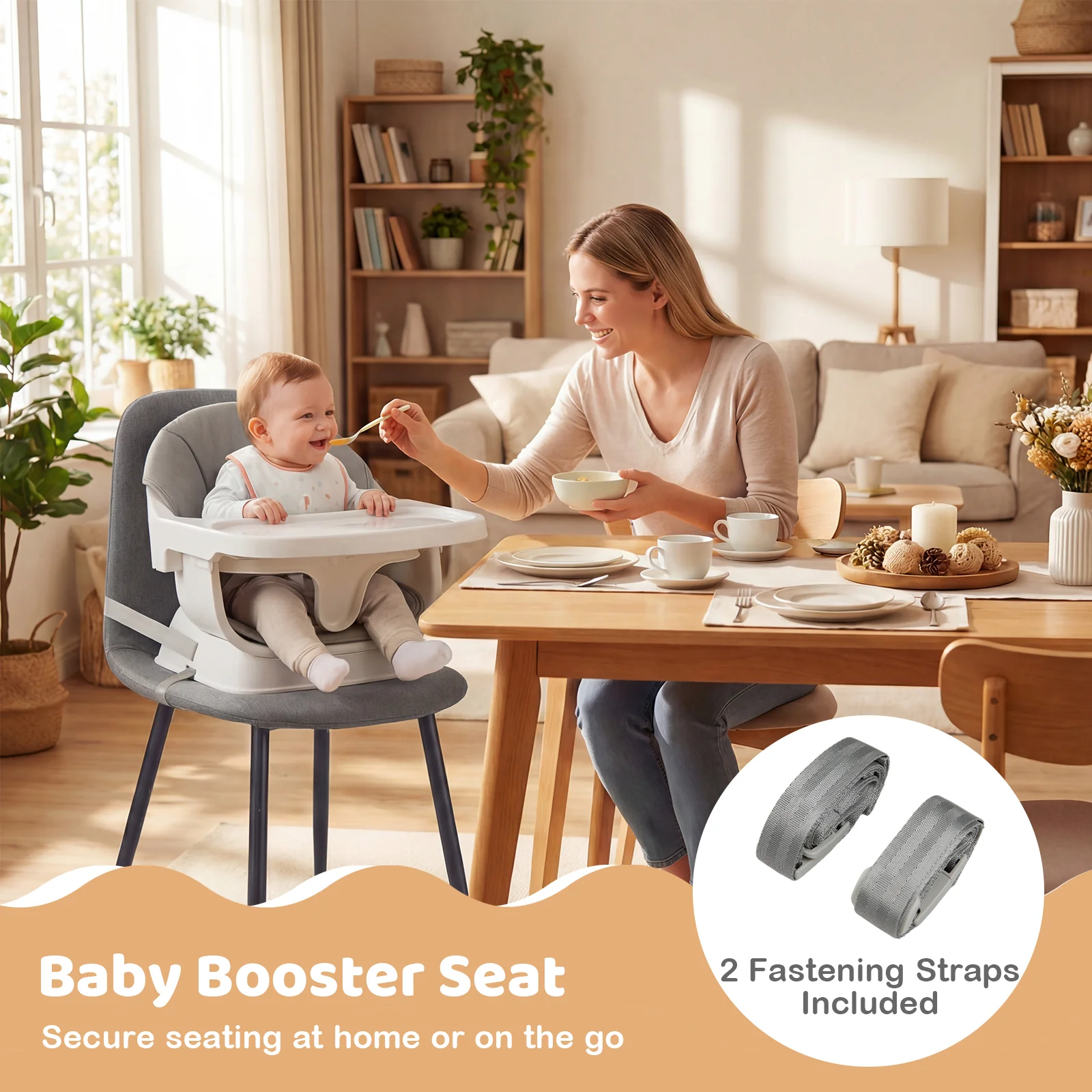 9-In-1 Convertible High Chair, Solid Wood Legs, White - Image 7