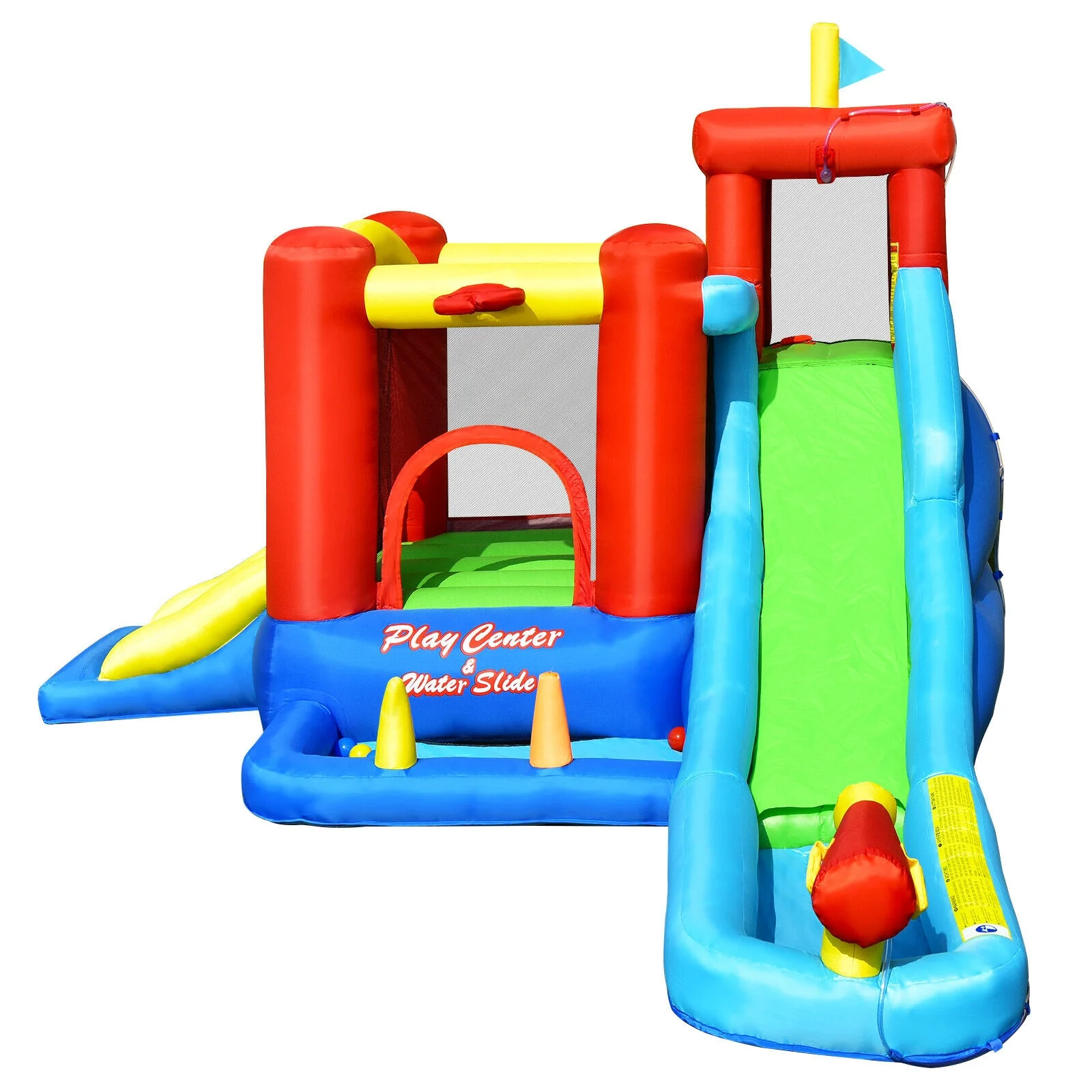 9-in-1 Inflatable Kids Water Slide Bounce House, Multicolor - Image 8