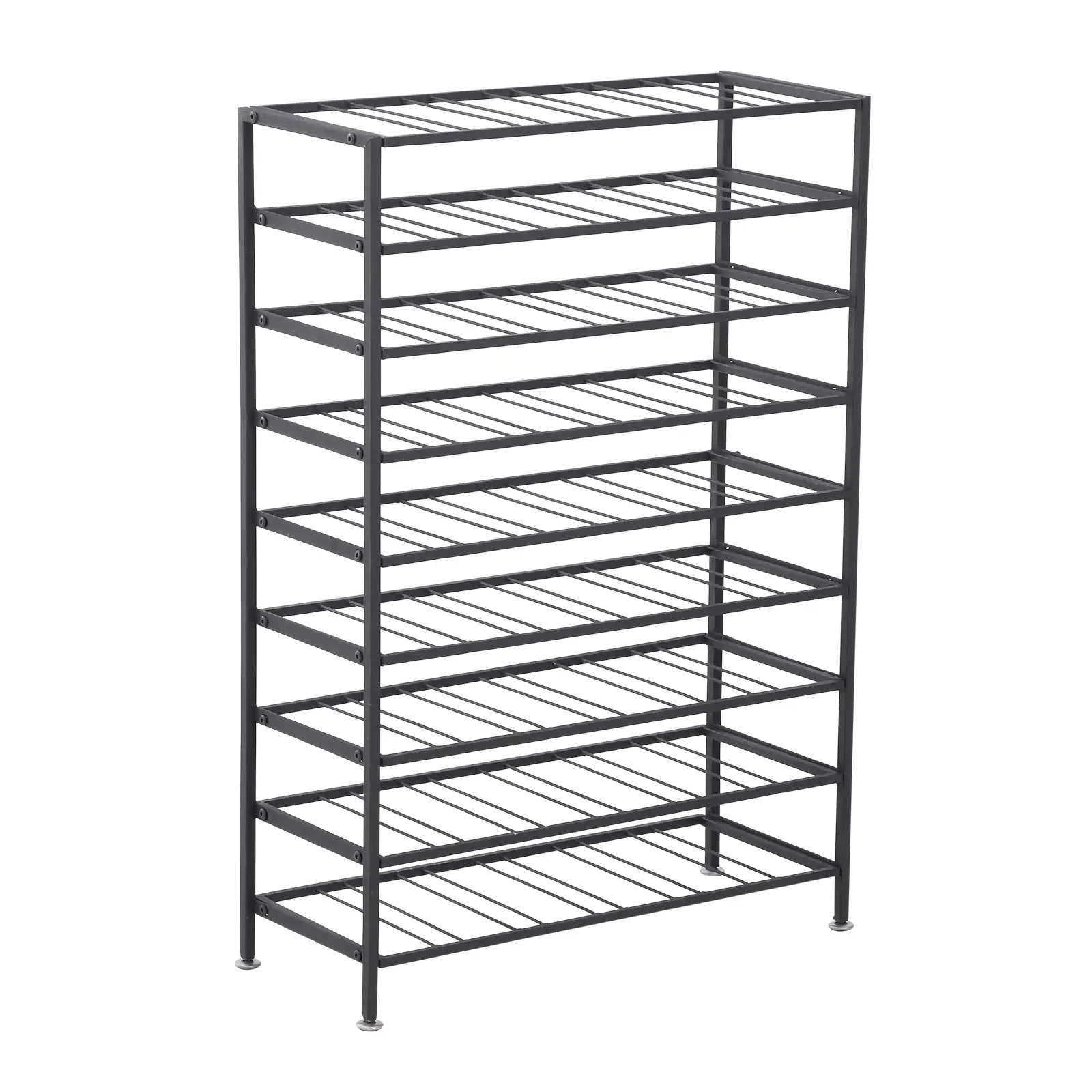 9-Tier Metal Wine Rack, 54 Bottles, Freestanding, Black - Image 11