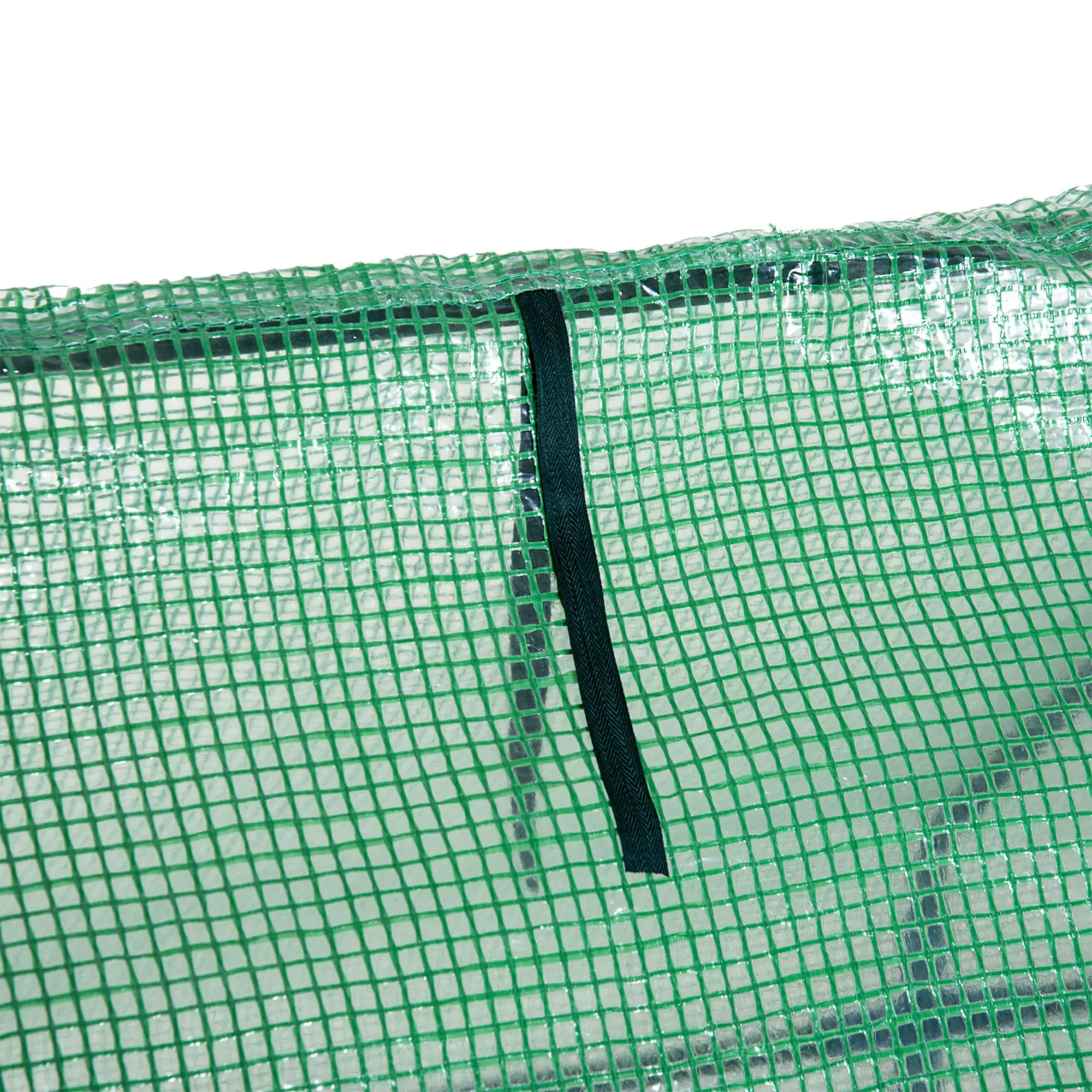 9' x 3' x 3' Mini Greenhouse, PE Cover, Zippered Doors, Green - Image 11