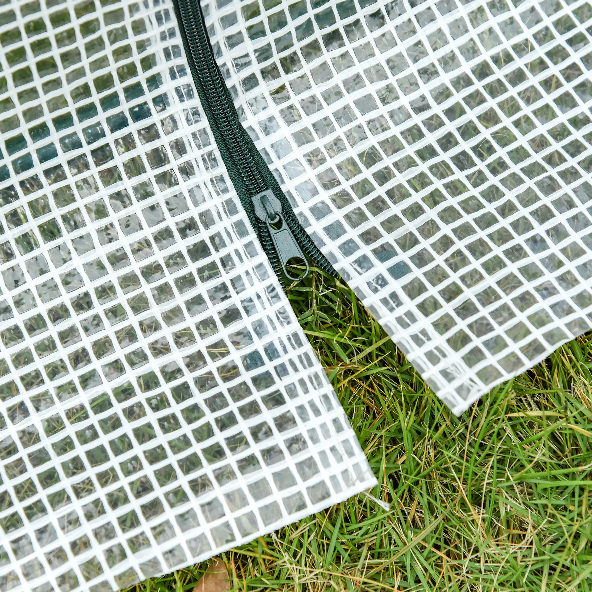 9' x 3' x 3' Mini Greenhouse, Portable with PE Cover, White - Image 11
