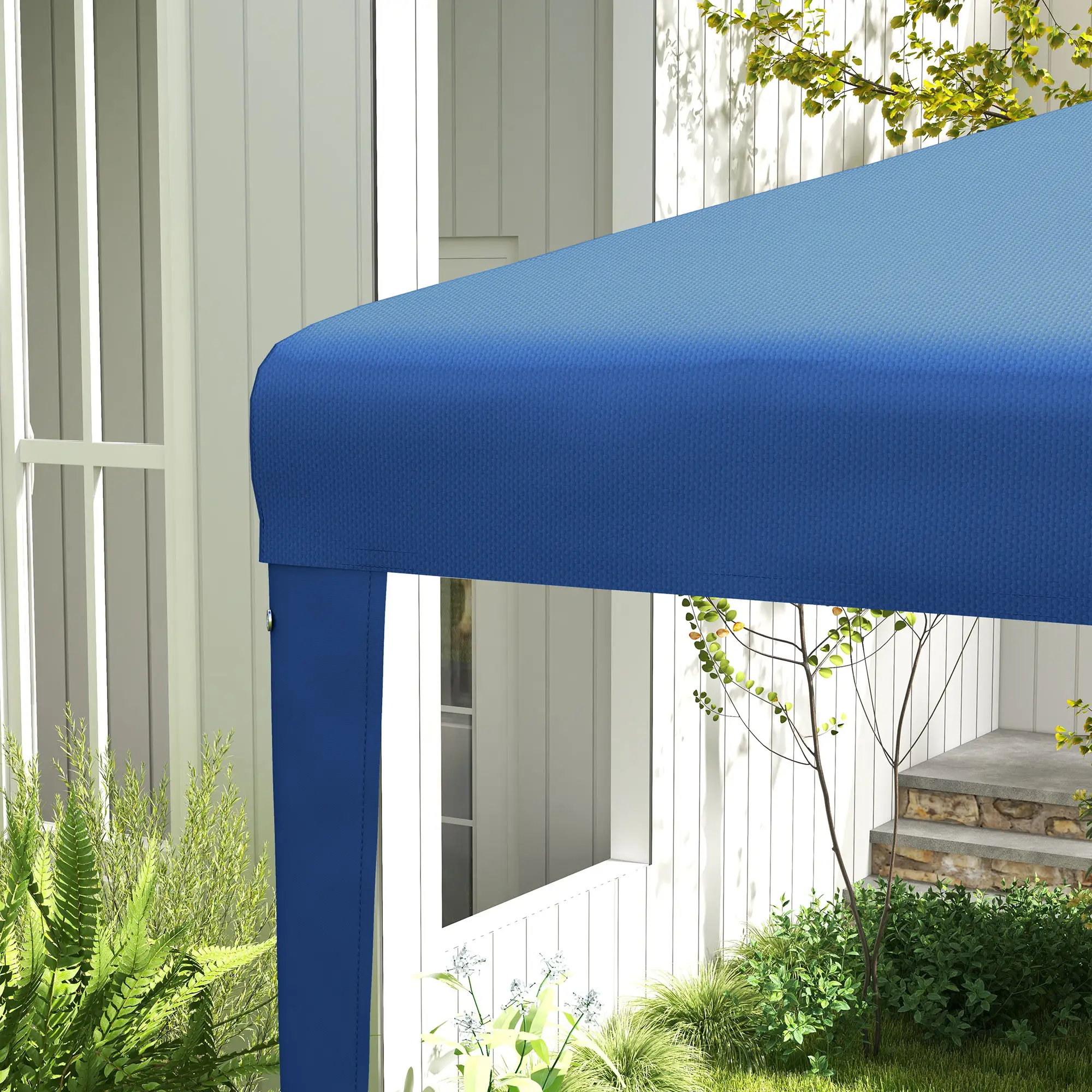 9' x 9' Portable Canopy Tent, Outdoor Gazebo, Dressed Legs, Blue - Image 10