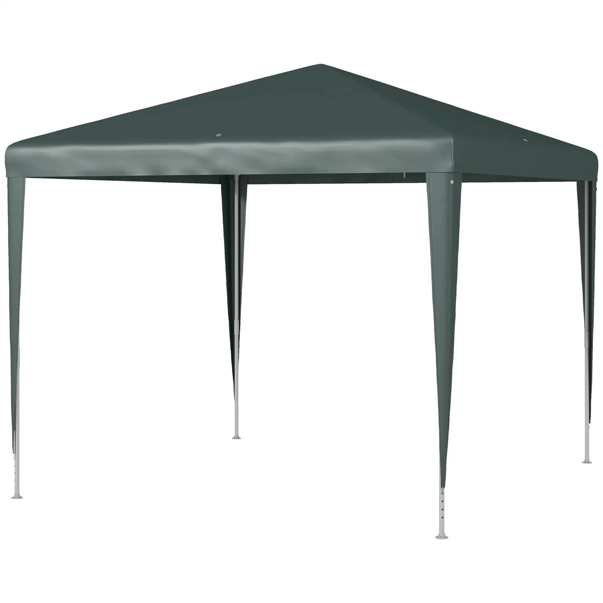 9' x 9' Portable Canopy Tent, Outdoor Sunshade for Weddings, Dark Green