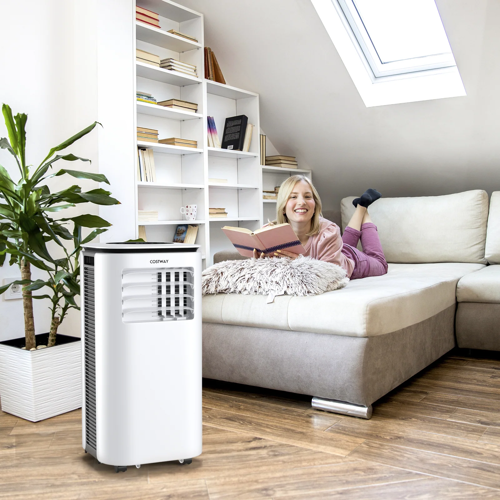 9000 BTU Portable Air Conditioner, Fan, Dehumidifier, White - Image 3