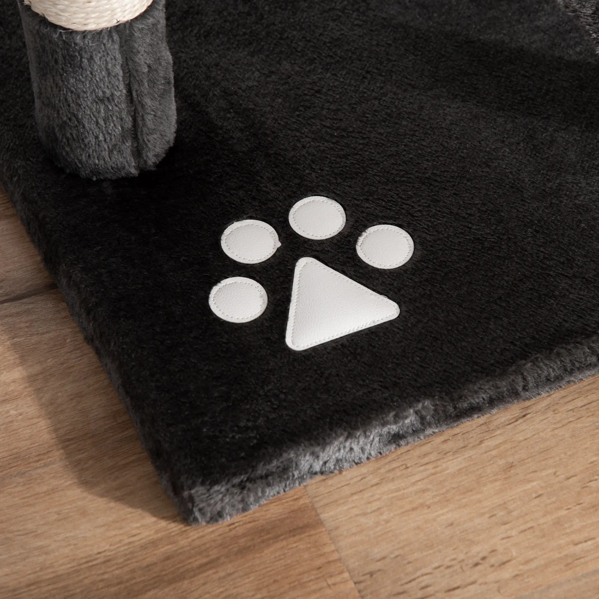 94"-102" Cat Tree, Floor to Ceiling, Multi-Level Play House, Dark Grey - Image 10