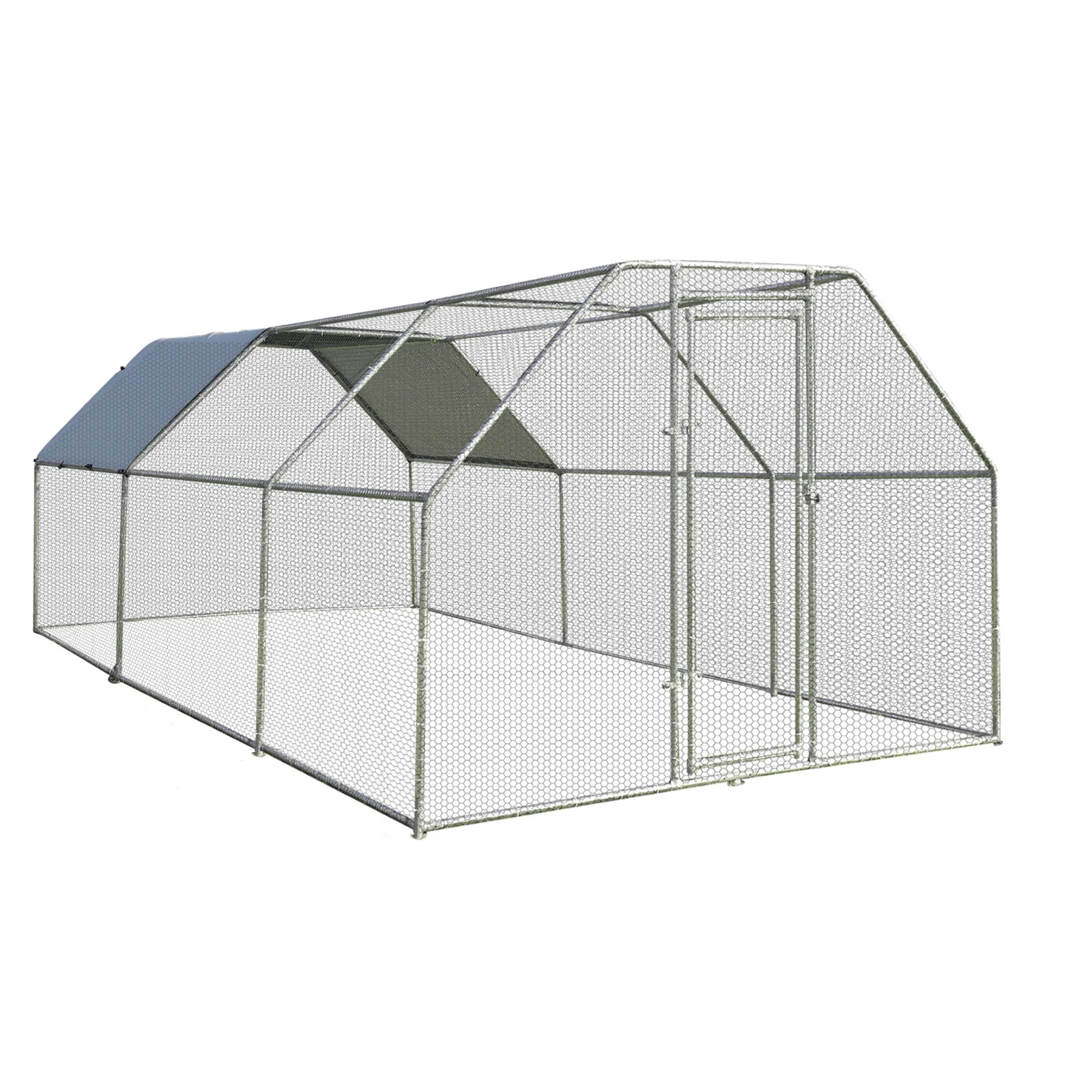 9.5 x 19 Feet Large Walk In Chicken Coop, Silver - Image 4