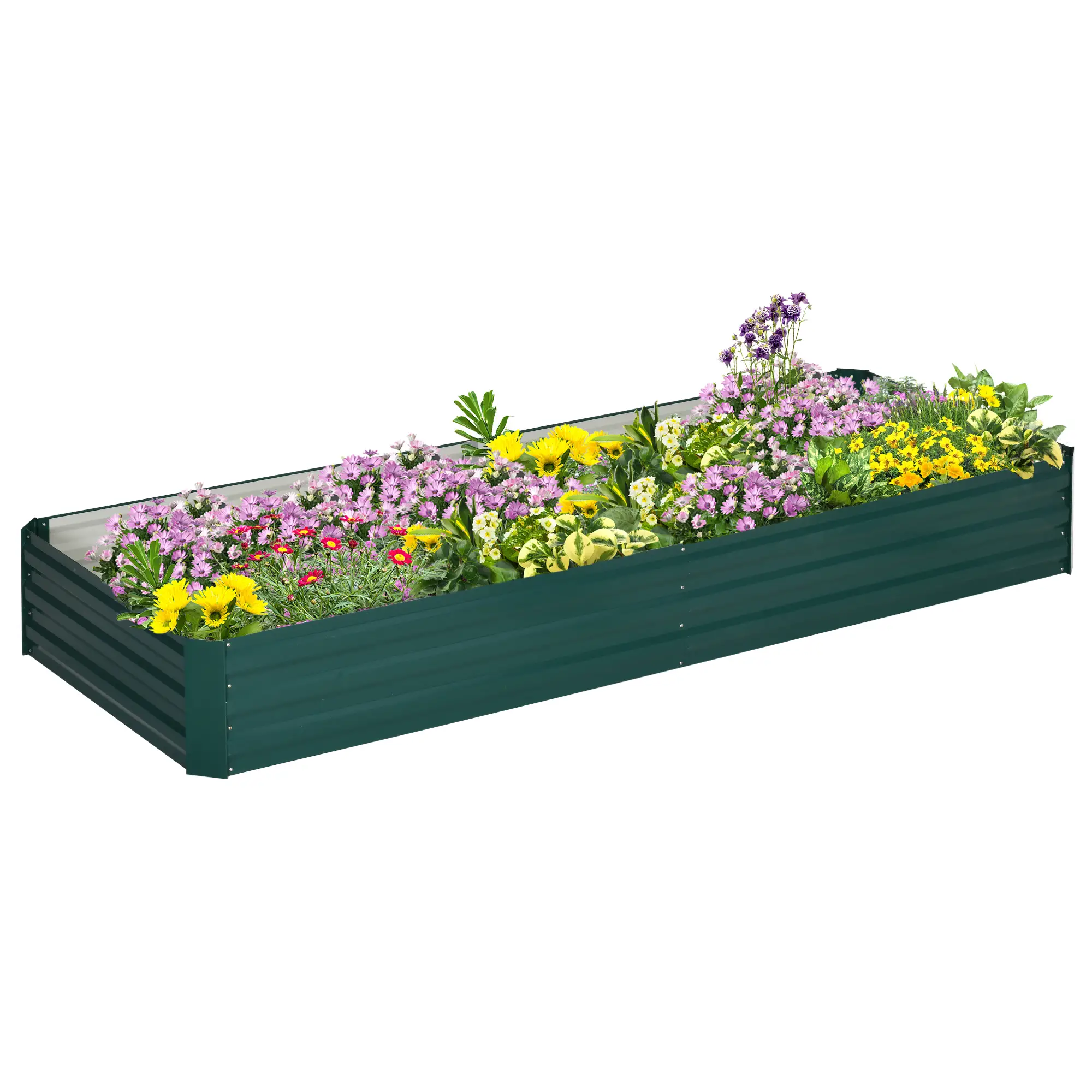95" x 36" x 12" Galvanized Raised Garden Bed, Metal Elevated Planter Box