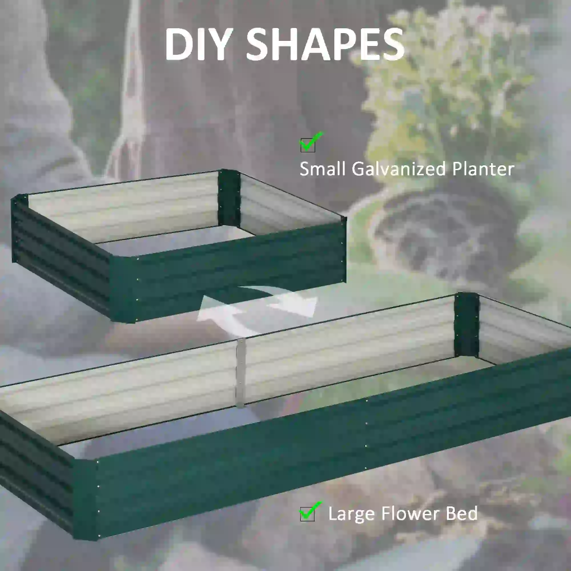 95" x 36" x 12" Galvanized Raised Garden Bed, Metal Elevated Planter Box - Image 5