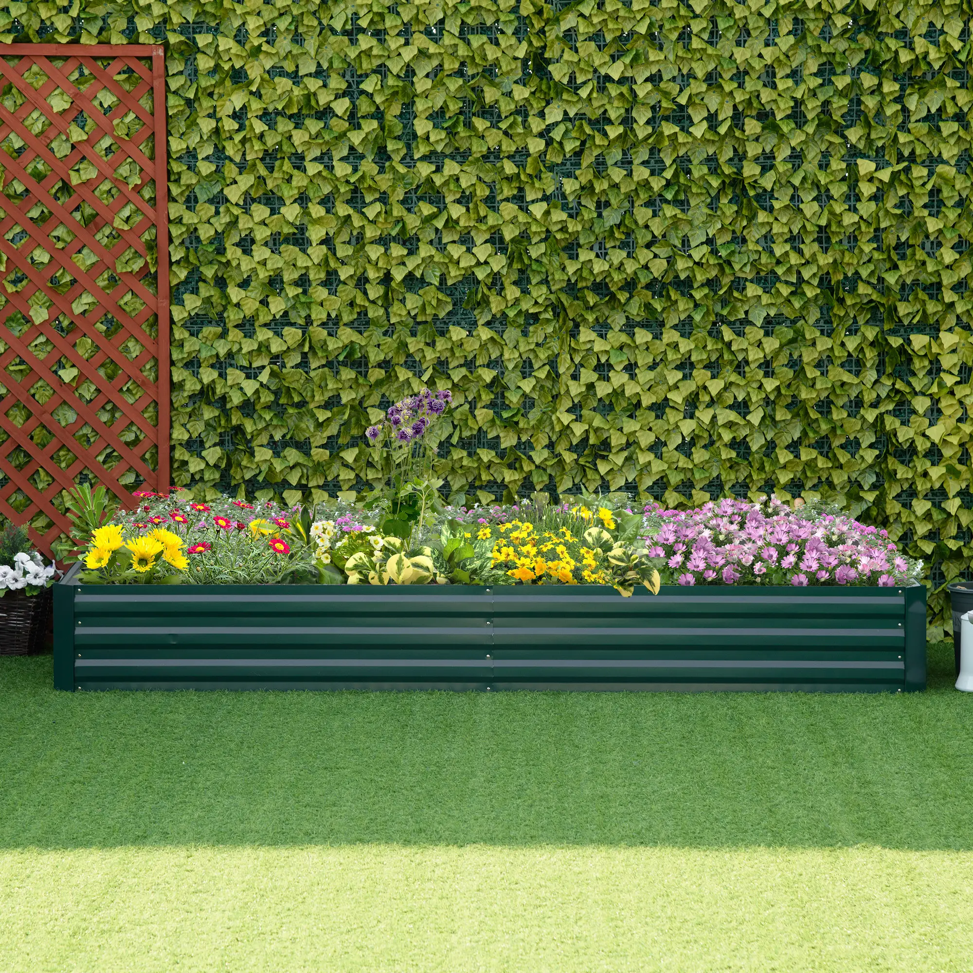 95" x 36" x 12" Galvanized Raised Garden Bed, Metal Elevated Planter Box - Image 9