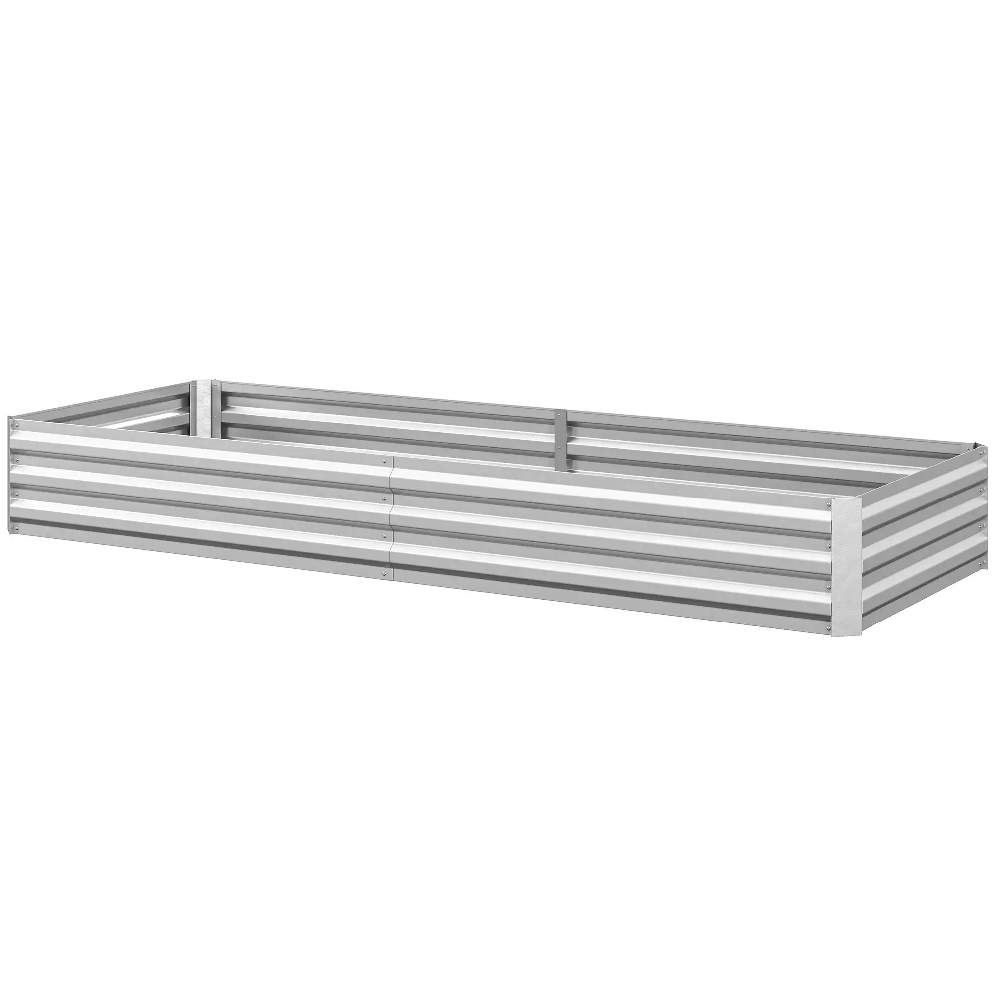 95" x 36" x 12" Galvanized Raised Garden Bed, Metal Planter Box for Flowers, Herbs, Succulents, Silver - Image 12