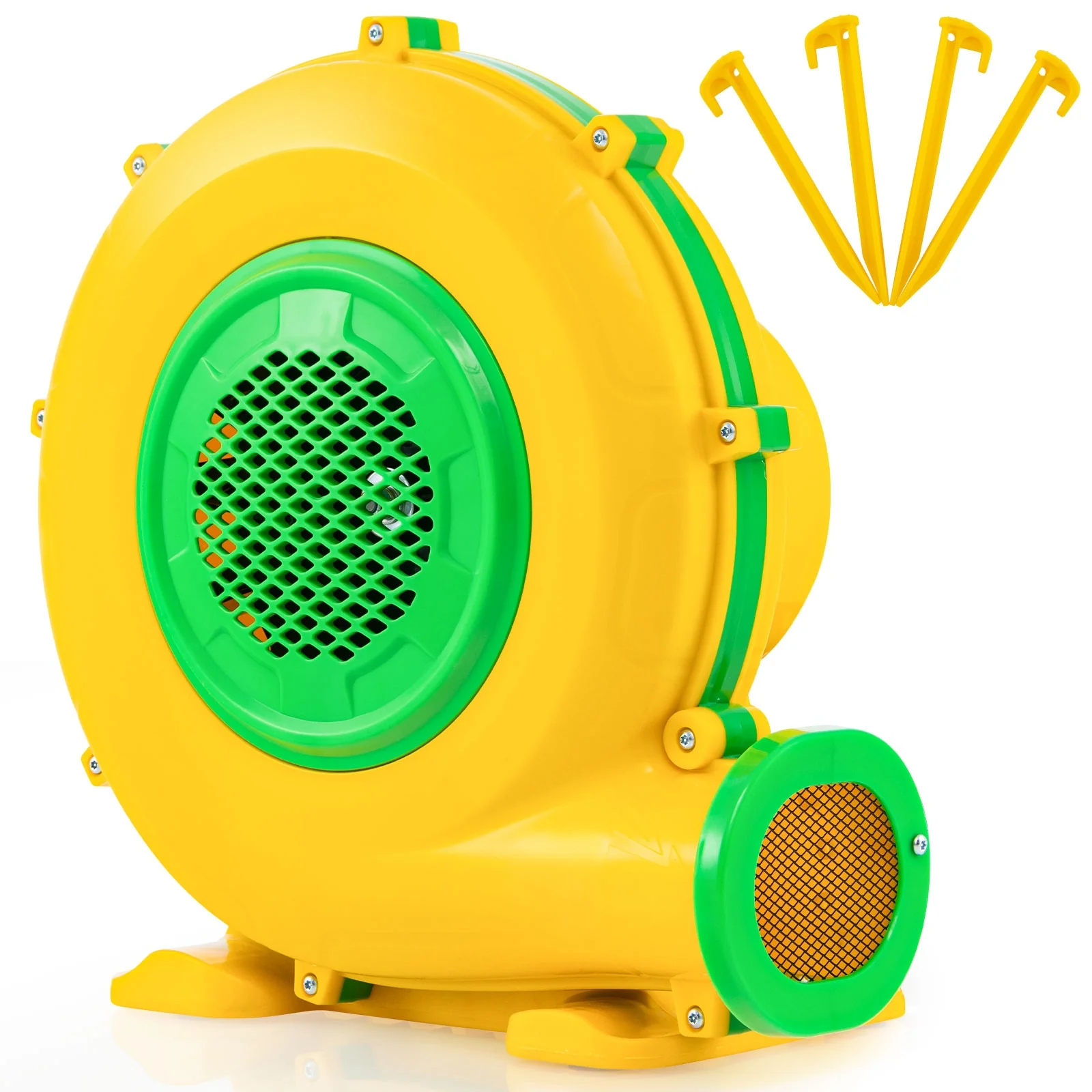 950W Air Blower Pump Fan With Handle, Ground Stakes, Yellow - Image 3