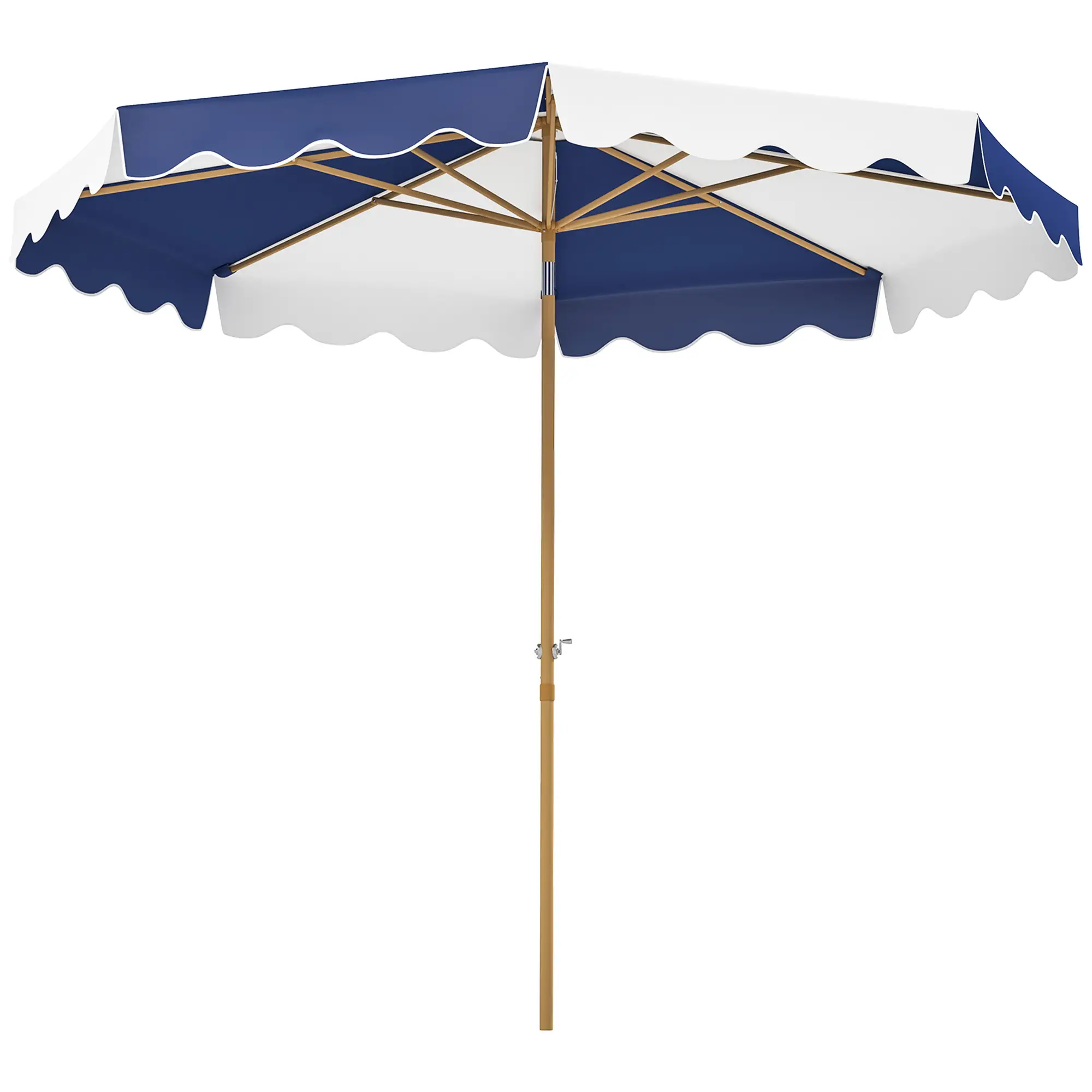 9FT Patio Umbrella, 8 Ribs, Crank & Tilt, UPF 50+, Mixed Color