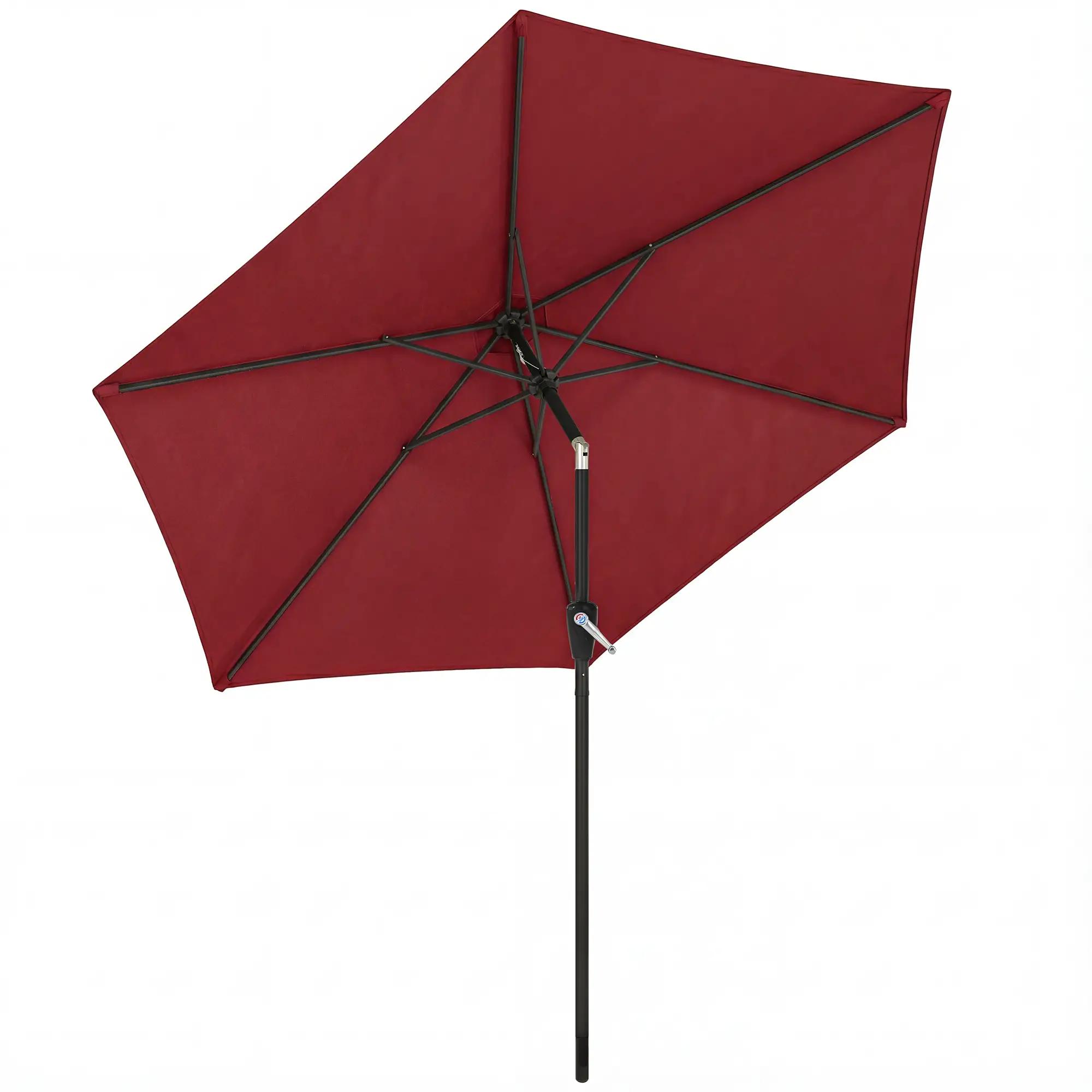9FT Patio Umbrella, Tilt Crank, 6 Ribs, UV Protection - Image 11