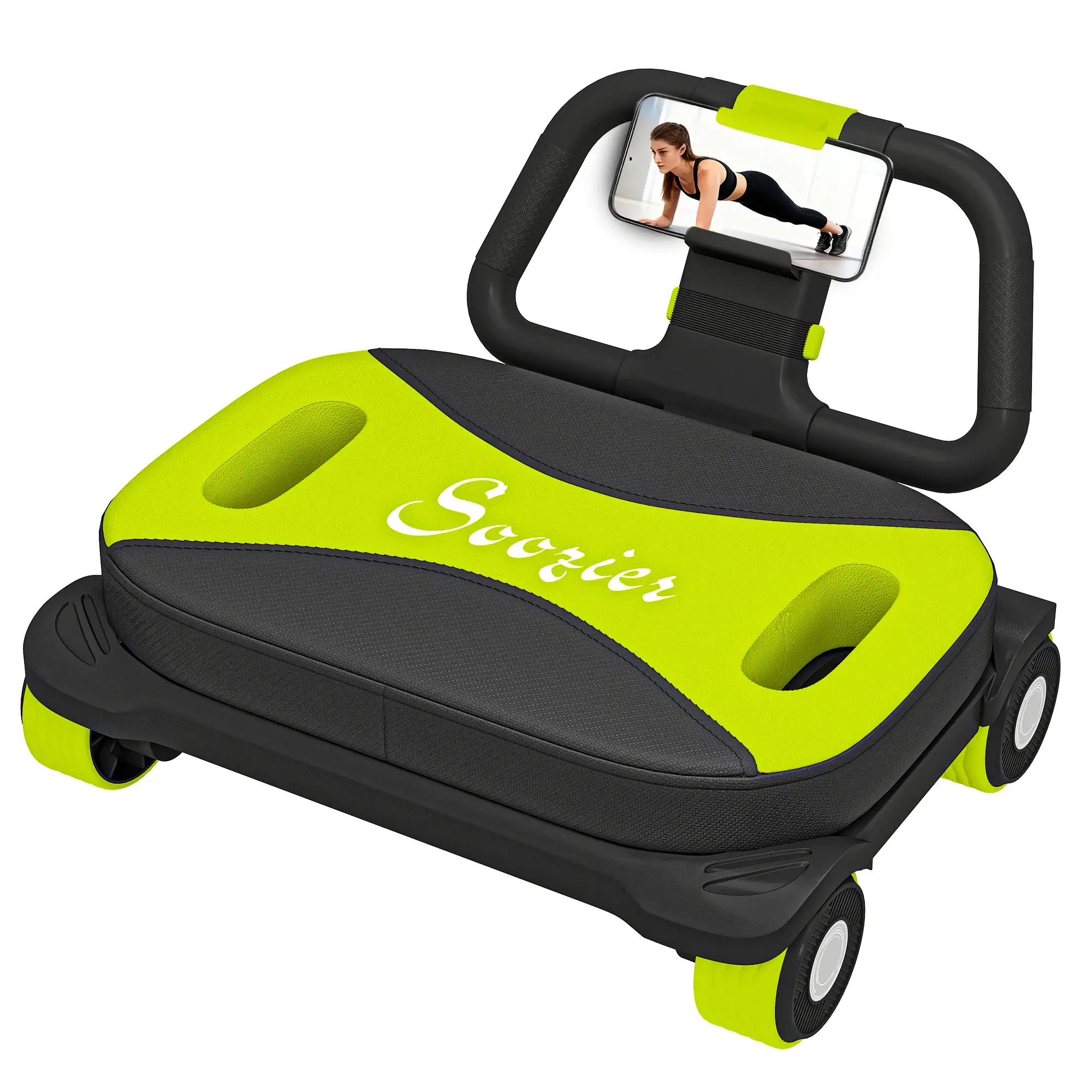 Ab Wheel Roller, Automatic Rebound, Core Trainer With Phone Holder - Image 11