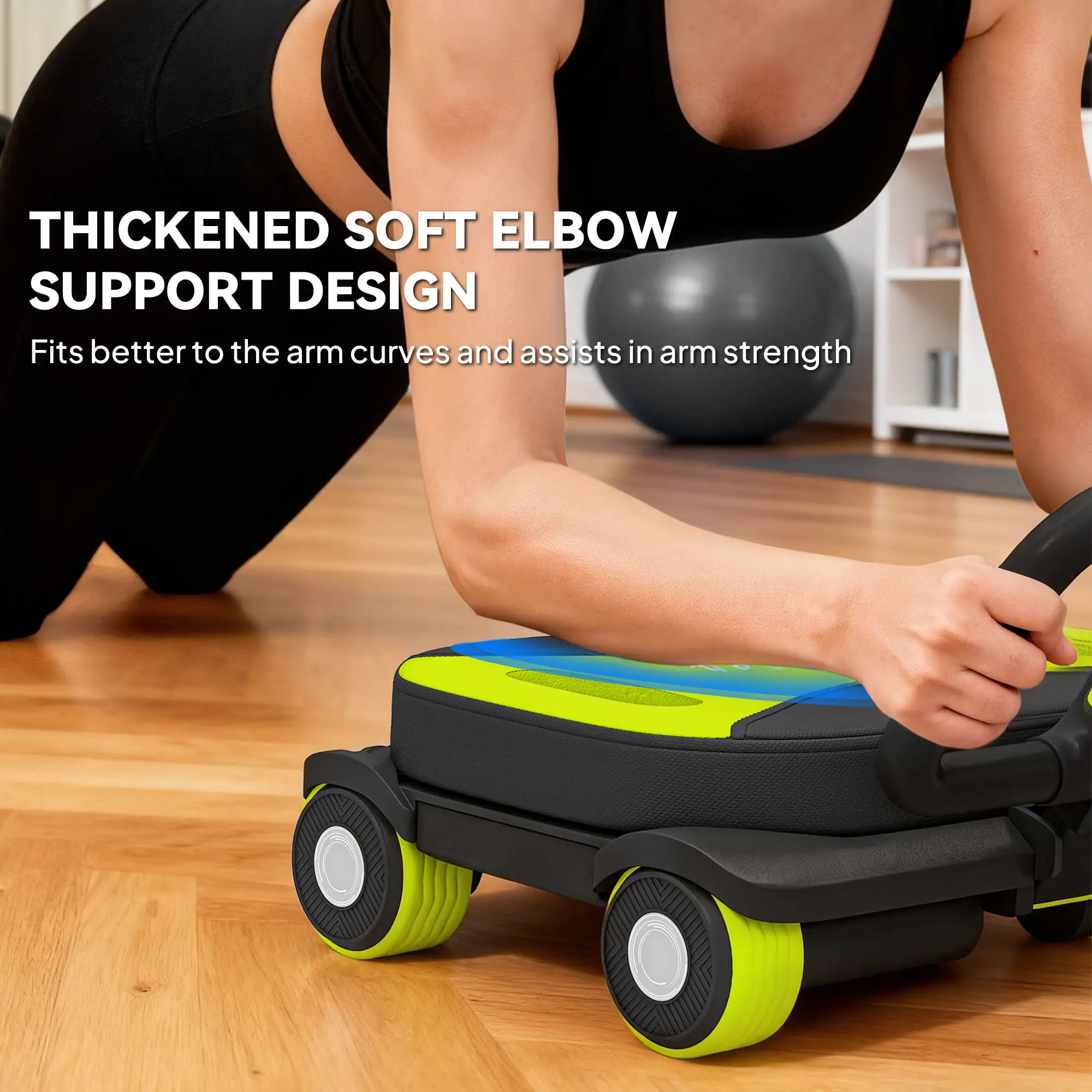Ab Wheel Roller, Automatic Rebound, Core Trainer With Phone Holder - Image 5