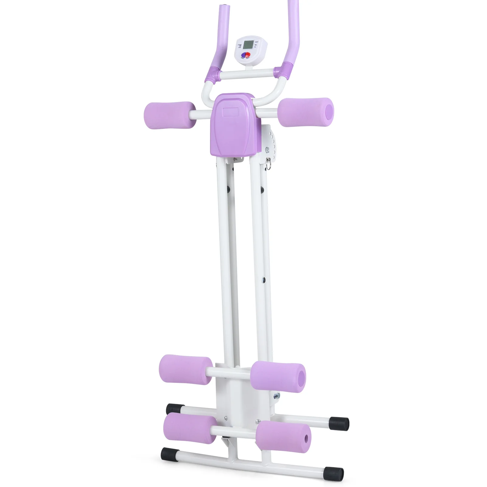 Ab Workout Equipment Foldable Abdominal Trainer Adjustable Ab Machine, White - Image 3