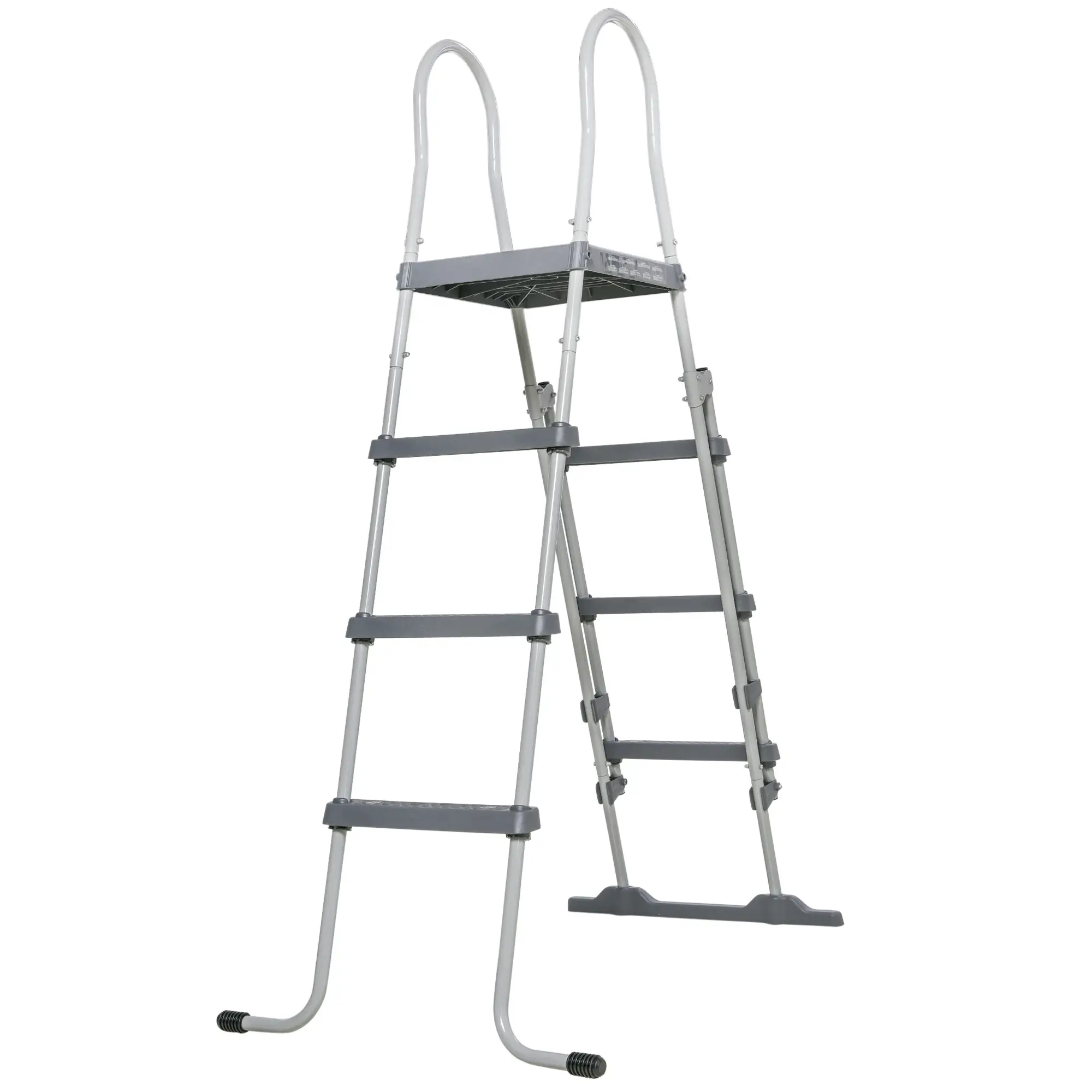 Above Ground Pool Ladder, 70", Fits 48" Pool Wall, Grey