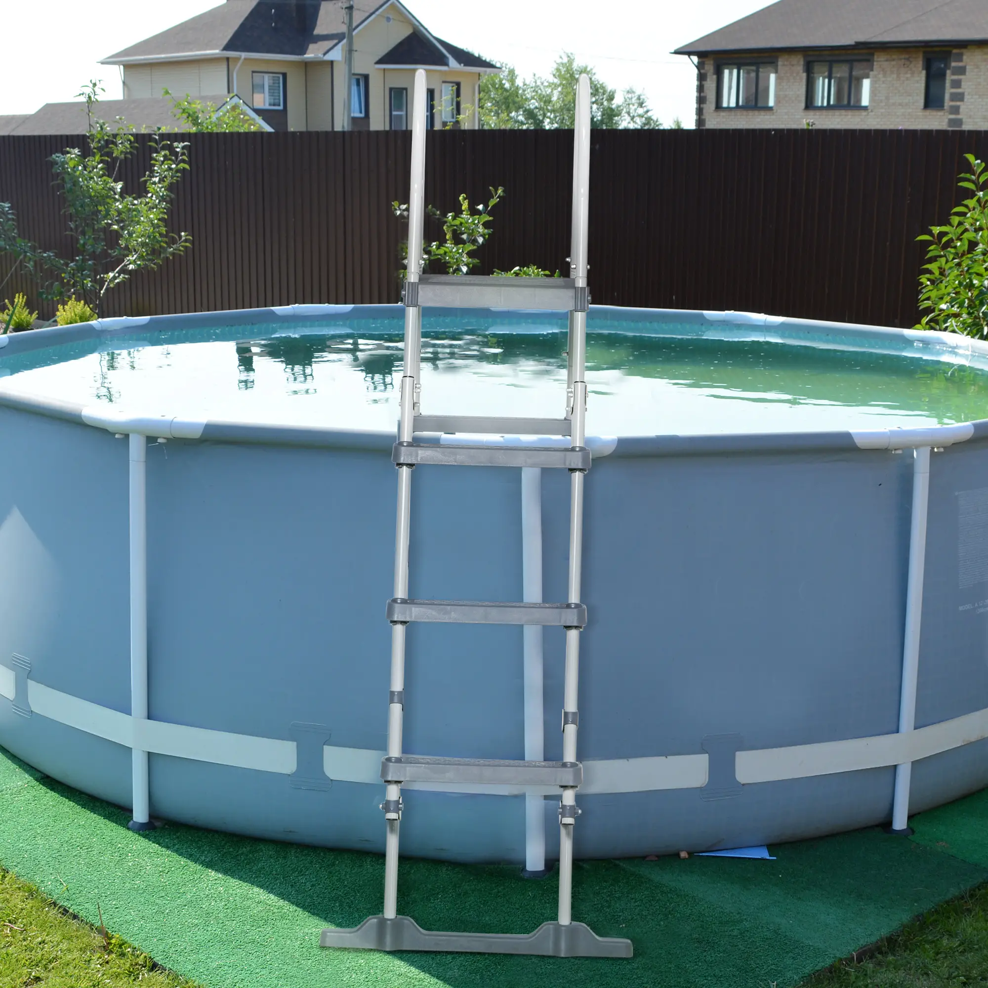 Above Ground Pool Ladder, 70", Fits 48" Pool Wall, Grey - Image 2