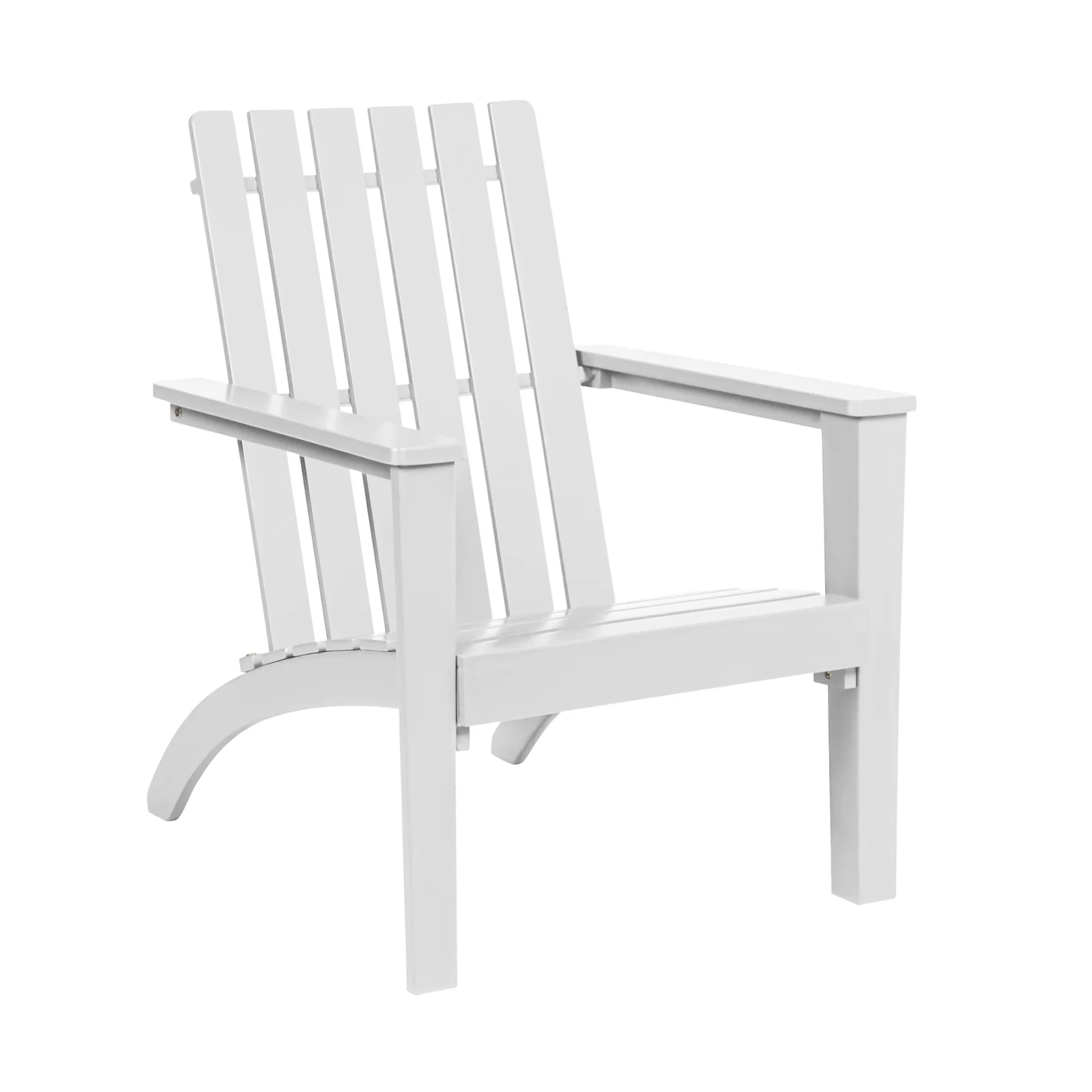 Acacia Wood Adirondack Armchair, White - Image 2