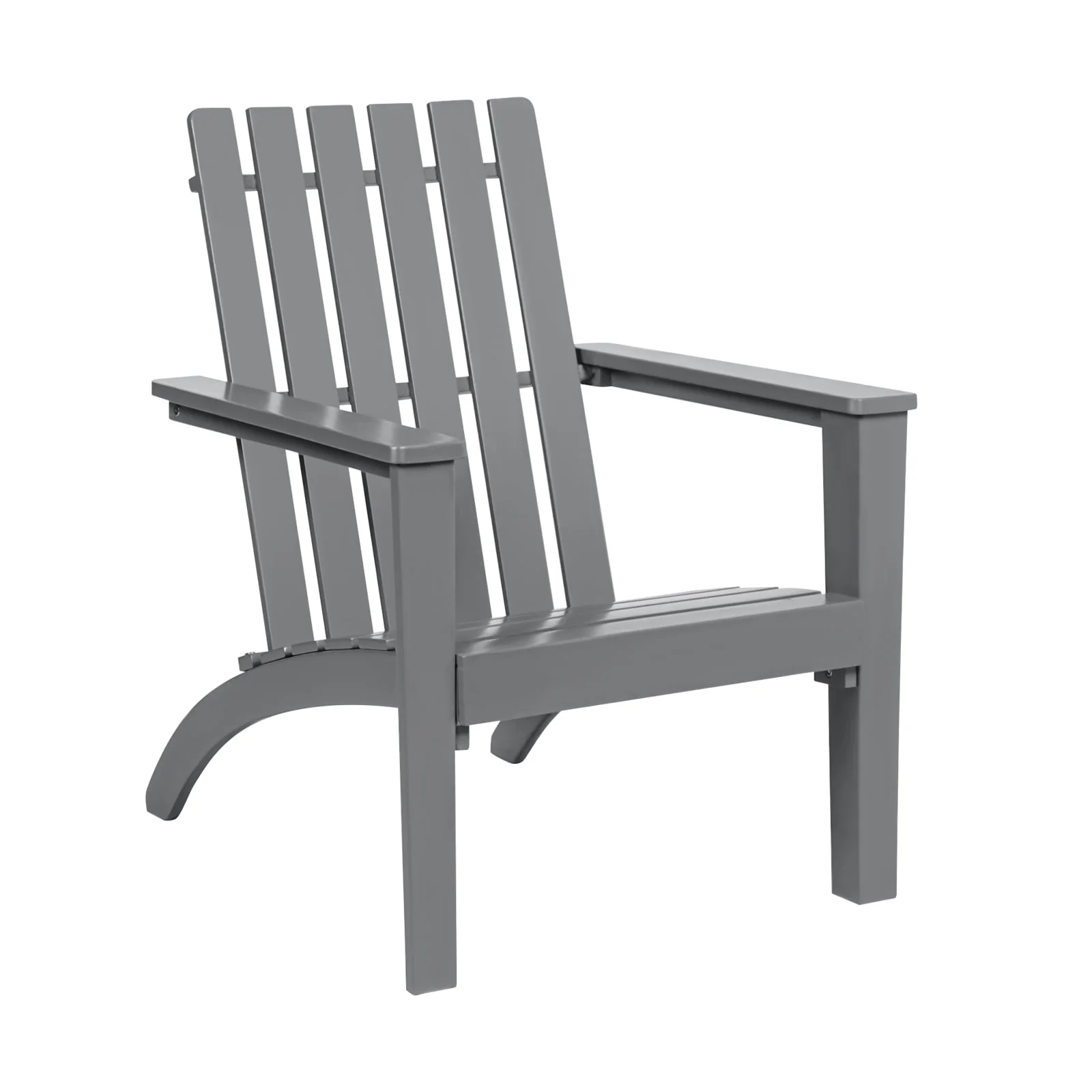 Acacia Wood Adirondack Lounge Armchair, Gray - Image 2