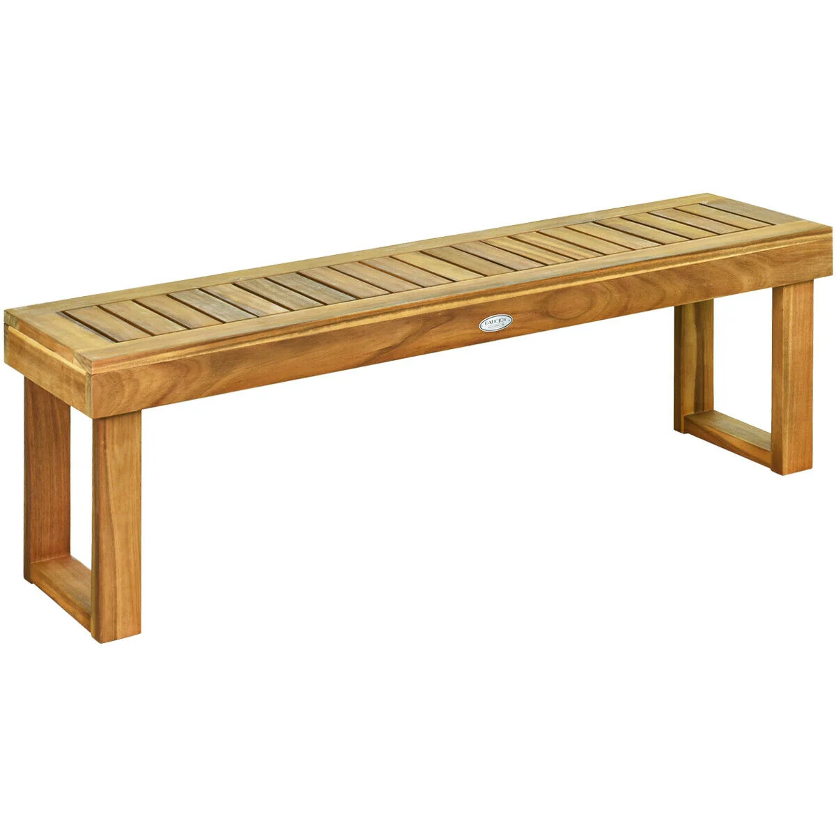 Acacia Wood Dining Bench, 52 Inch, Brown