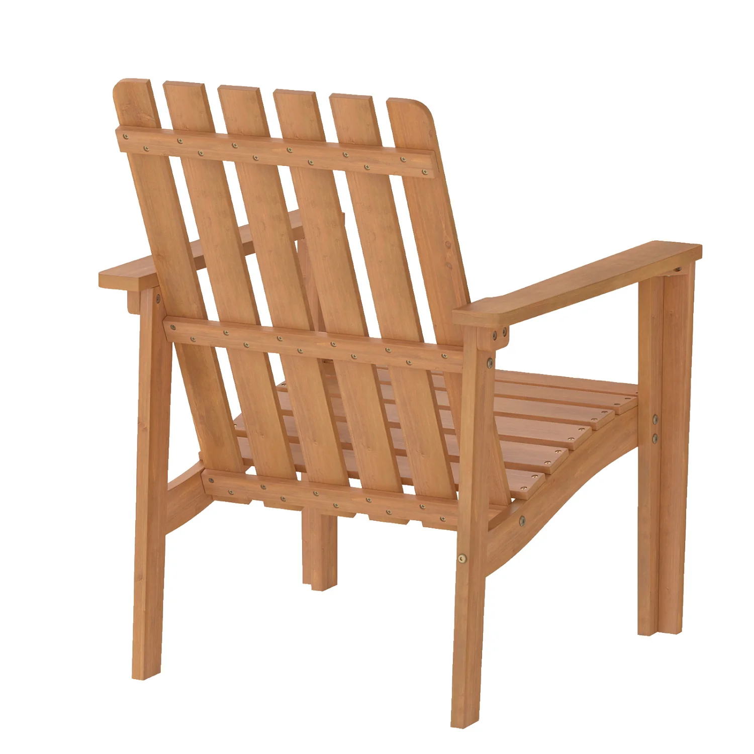 Acacia Wood Outdoor Patio Chair, Slatted Backrest, Armrest - Image 4