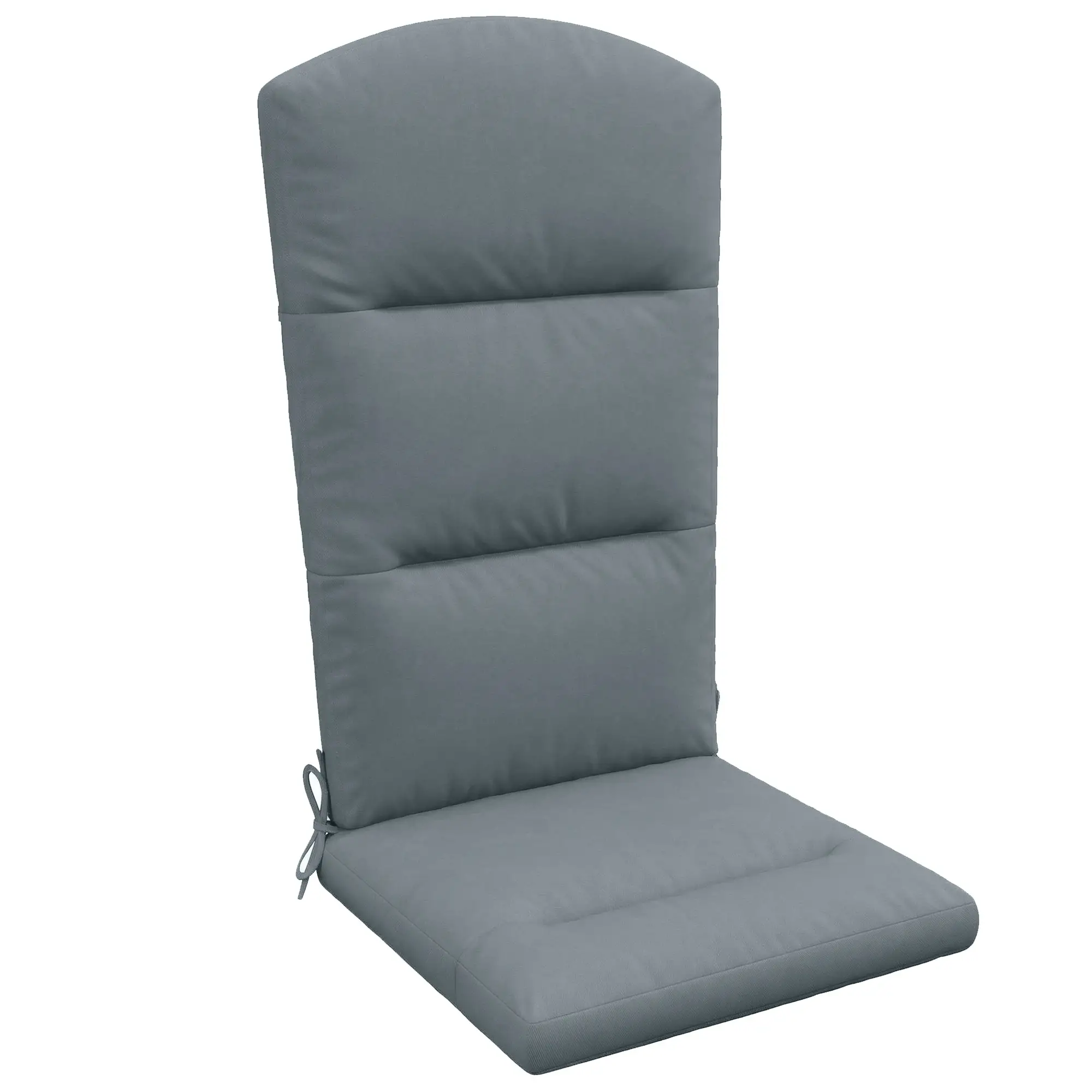 Adirondack Chair Cushion, Replacement With Back And Ties, Dark Grey - Image 11