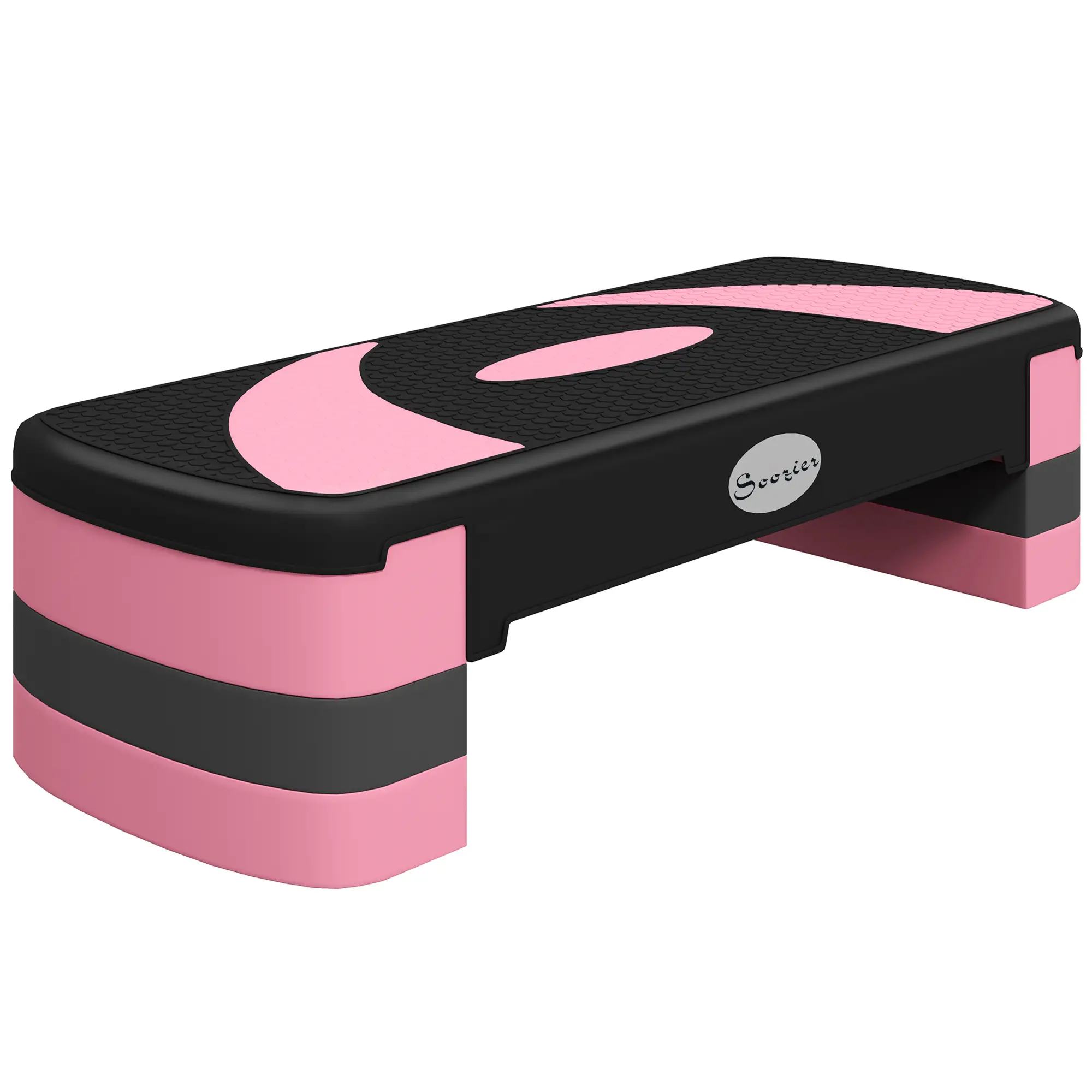 Adjustable Aerobic Stepper, Exercise Platform, 4"-6"-8", Pink - Image 11