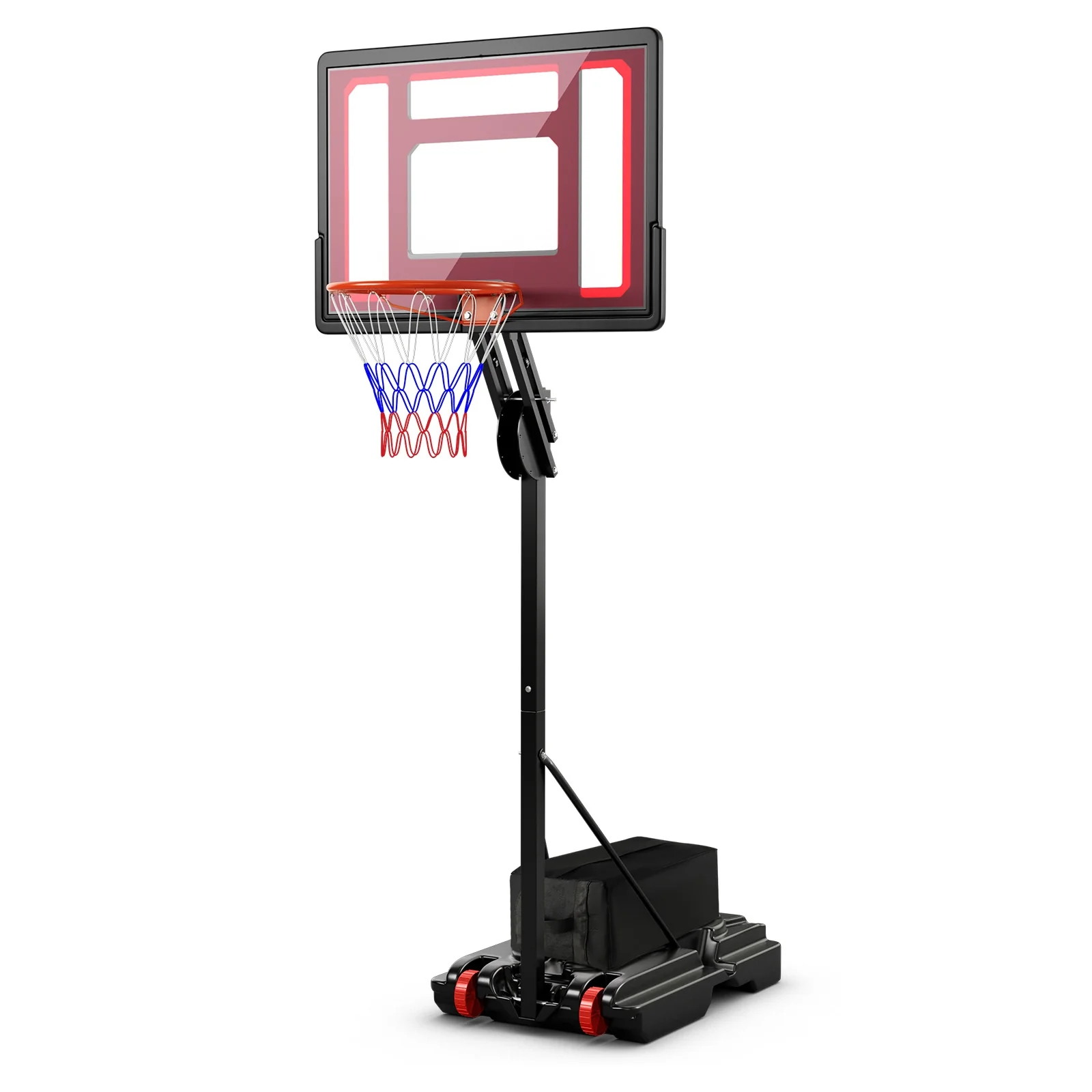 Adjustable Basketball Hoop, 5-10 Feet Height, Indoor Outdoor, Black - Image 3