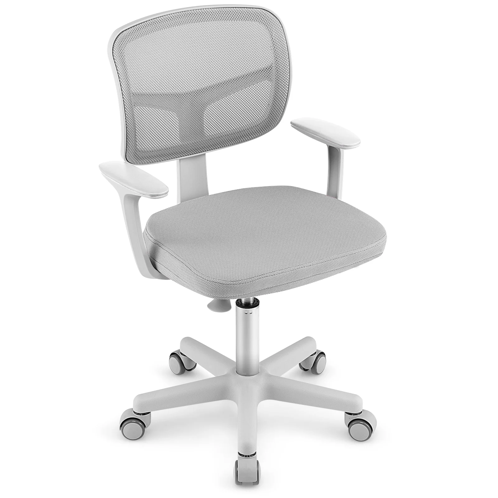 Adjustable Desk Chair, 5 Rolling Casters, Gray - Image 4