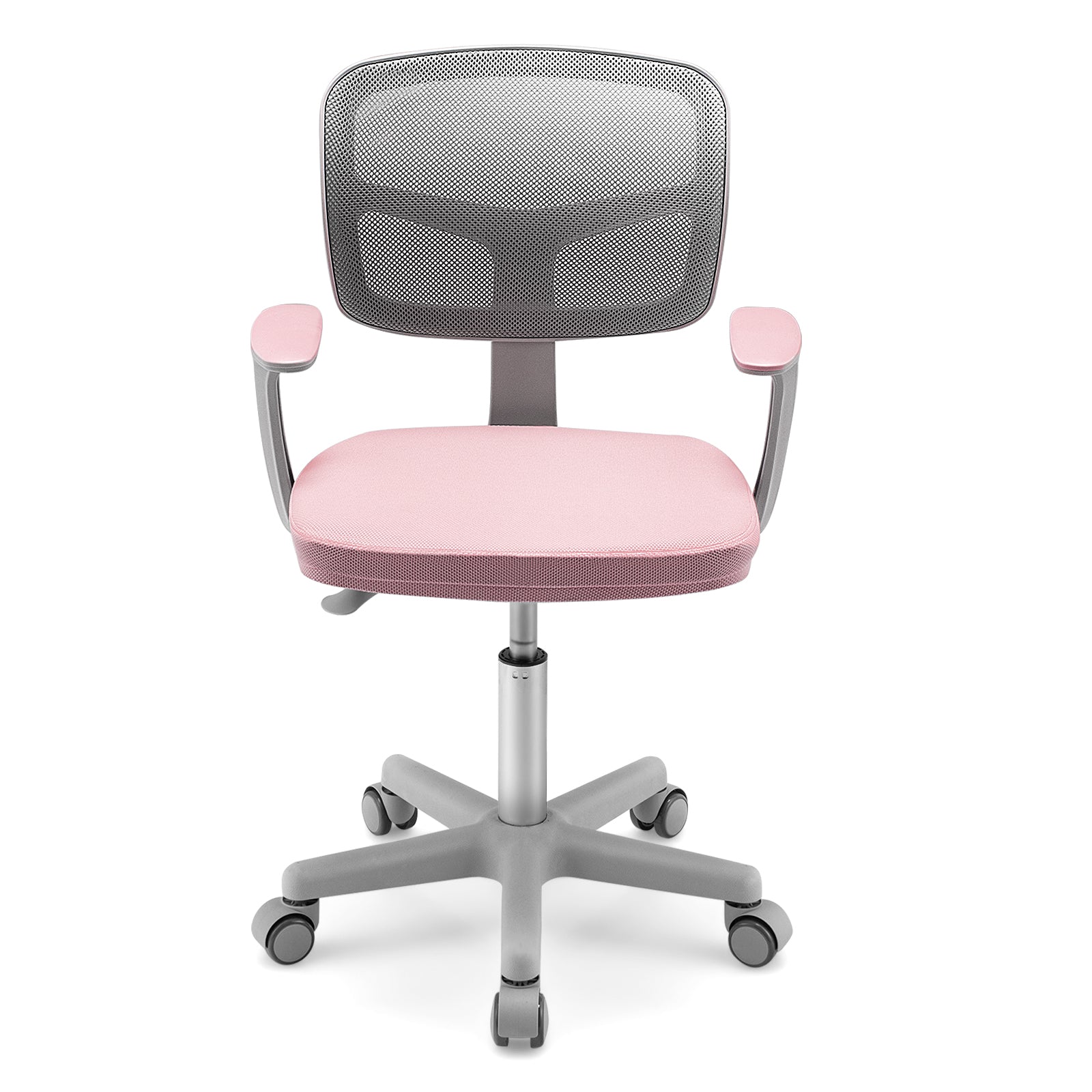 Adjustable Desk Chair With Auto Brake Casters, Pink - Image 5
