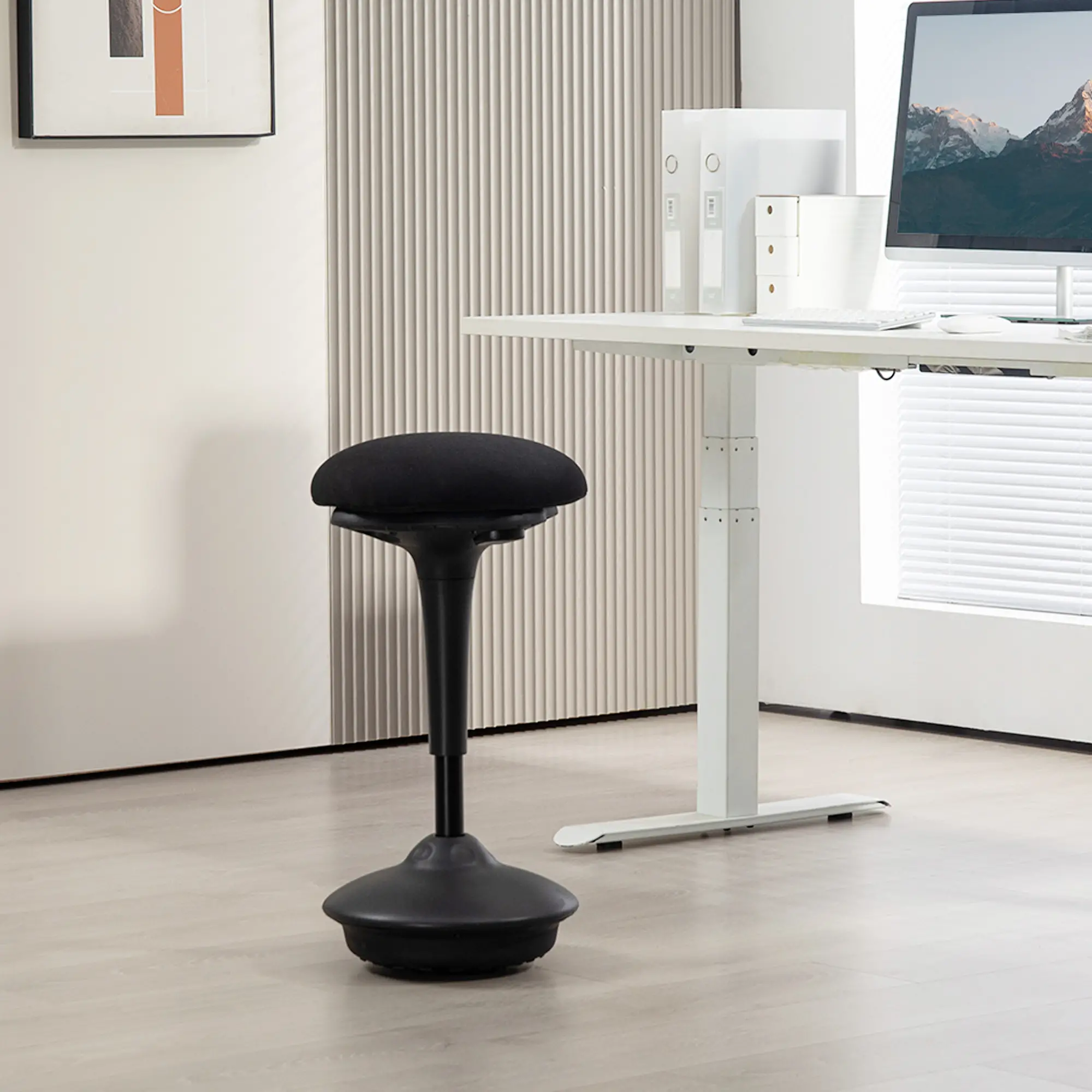 Adjustable Ergonomic Standing Stool, Swivel Backless Wobble Chair - Image 8