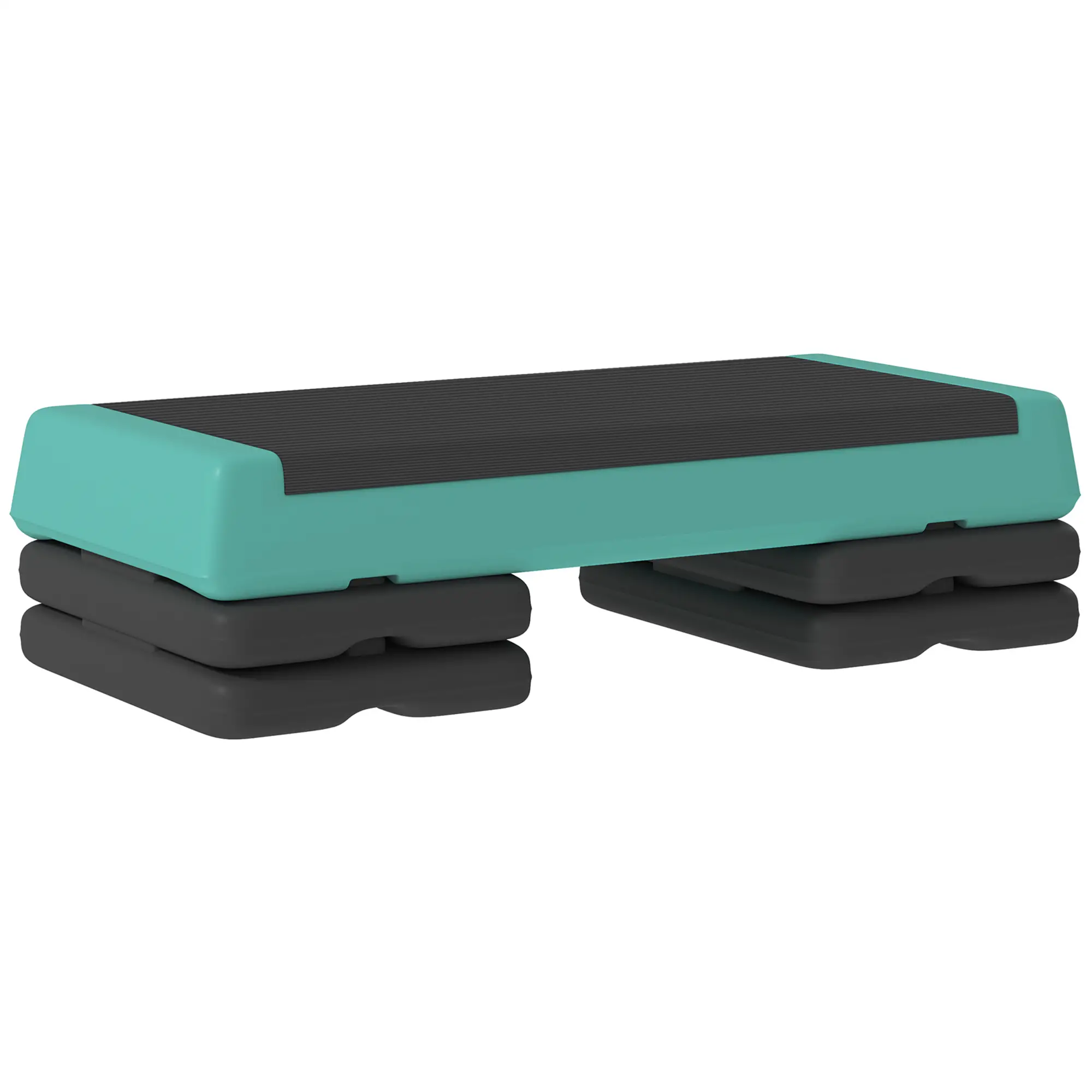 Adjustable Exercise Step Platform, 3-Level with Risers 4", 6", 8" Aerobic Stepper, 550lbs Weight Capacity, Green - Image 9