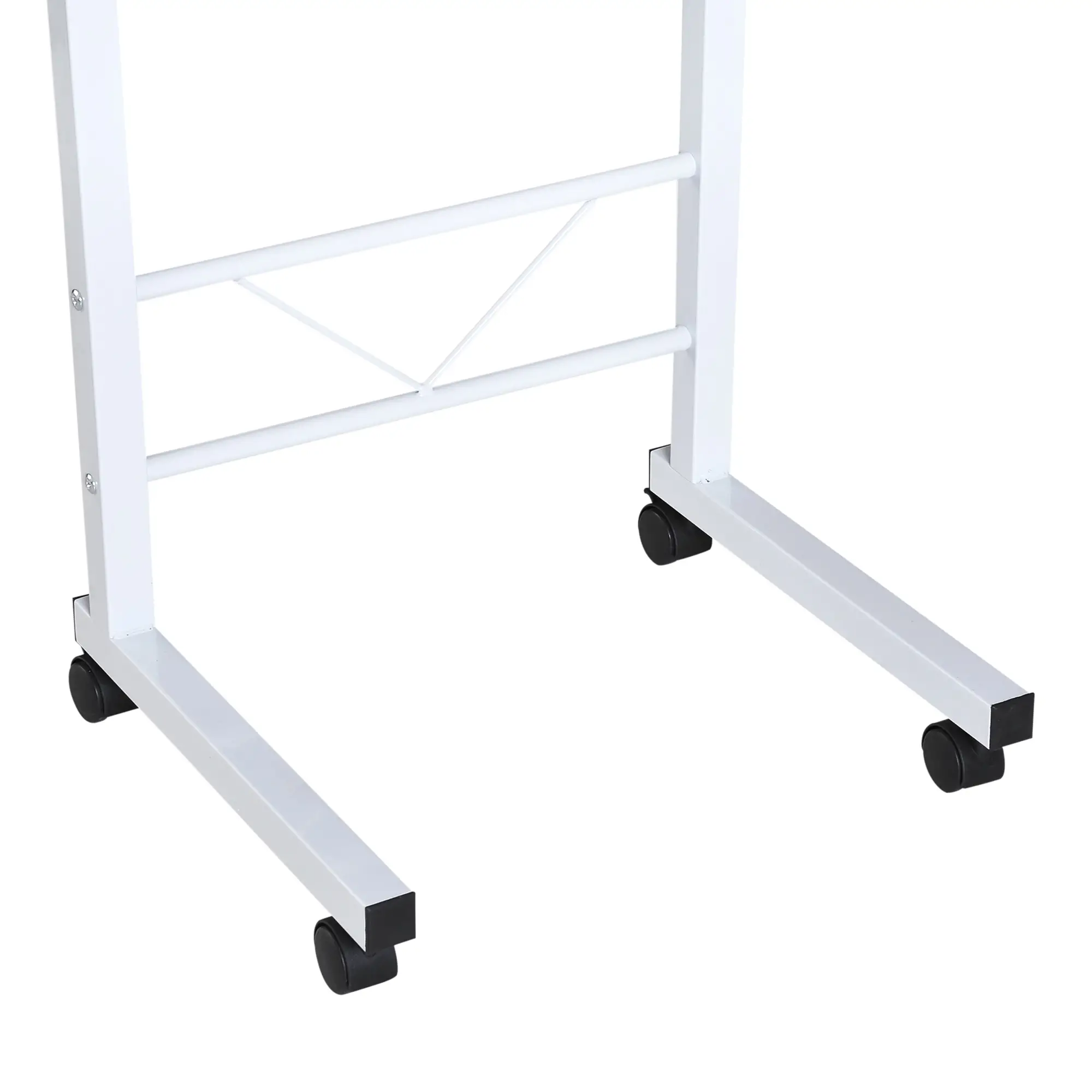 Adjustable Height Mobile Standing Desk, 23.5 Inch, Natural Wood - Image 10
