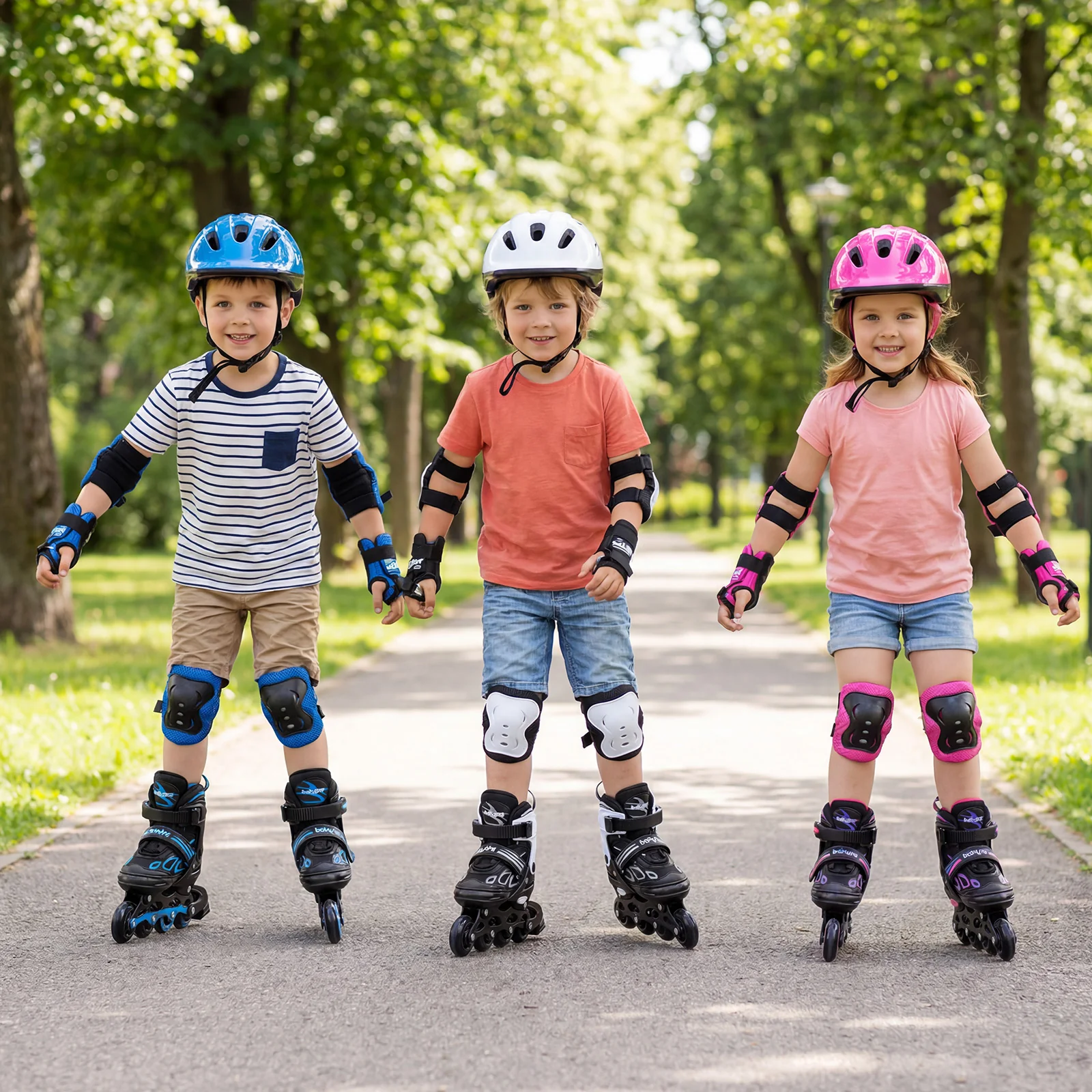 Adjustable Kids' Incline Skates for Boys Girls Ages 5-14, Blue - Image 3