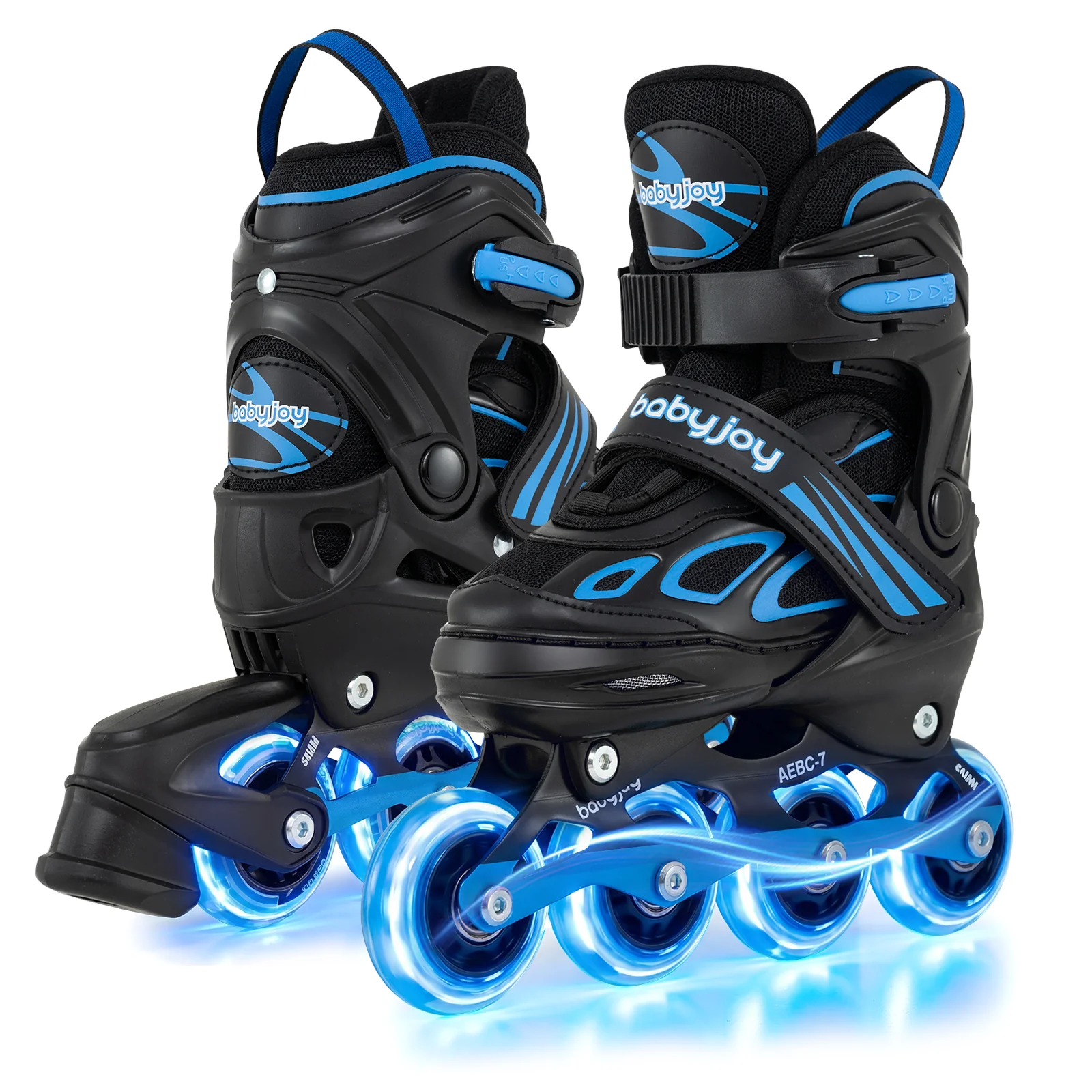 Adjustable Kids' Incline Skates for Boys Girls Ages 5-14, Blue - Image 4