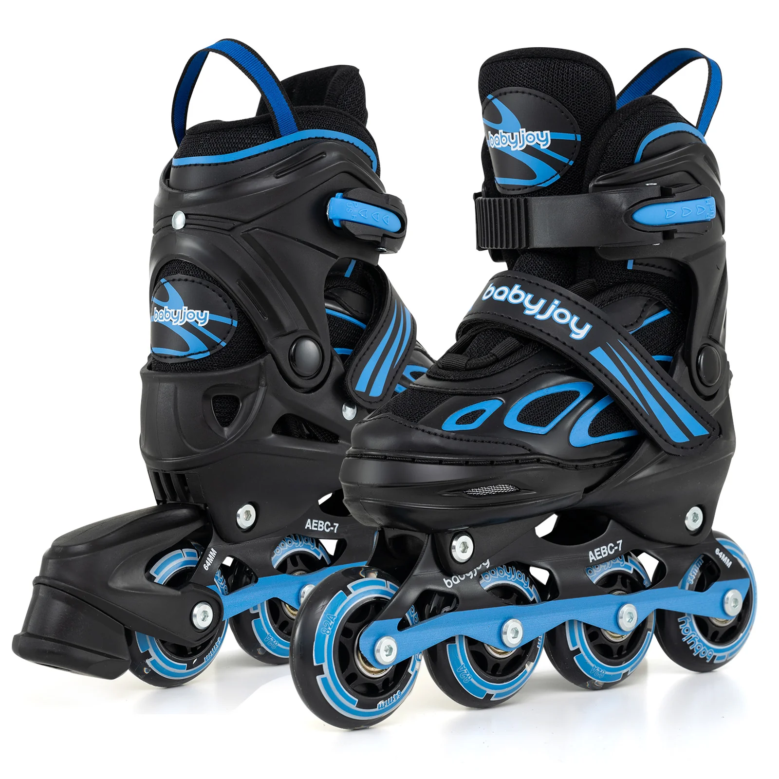 Adjustable Kids' Incline Skates for Boys Girls Ages 5-14, Blue - Image 5