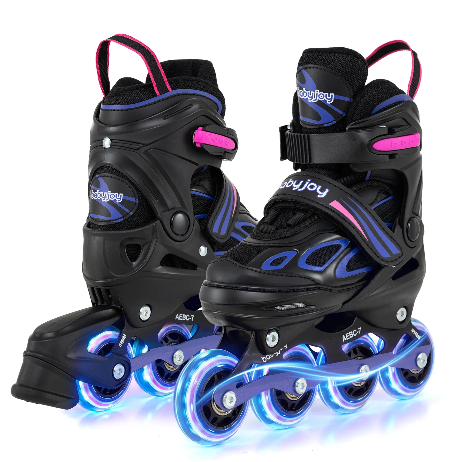 Adjustable Kids' Incline Skates for Boys Girls Ages 5-14, Purple