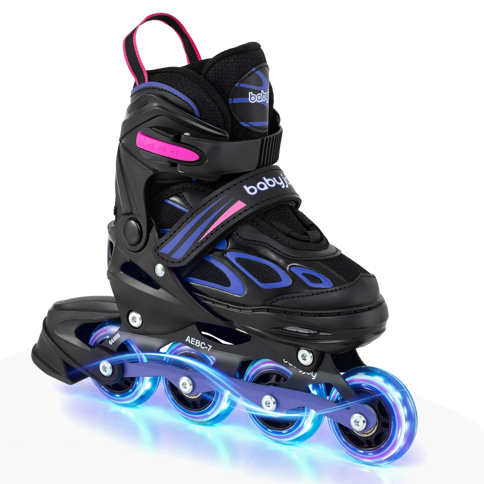Adjustable Kids' Incline Skates for Boys Girls Ages 5-14, Purple - Image 4