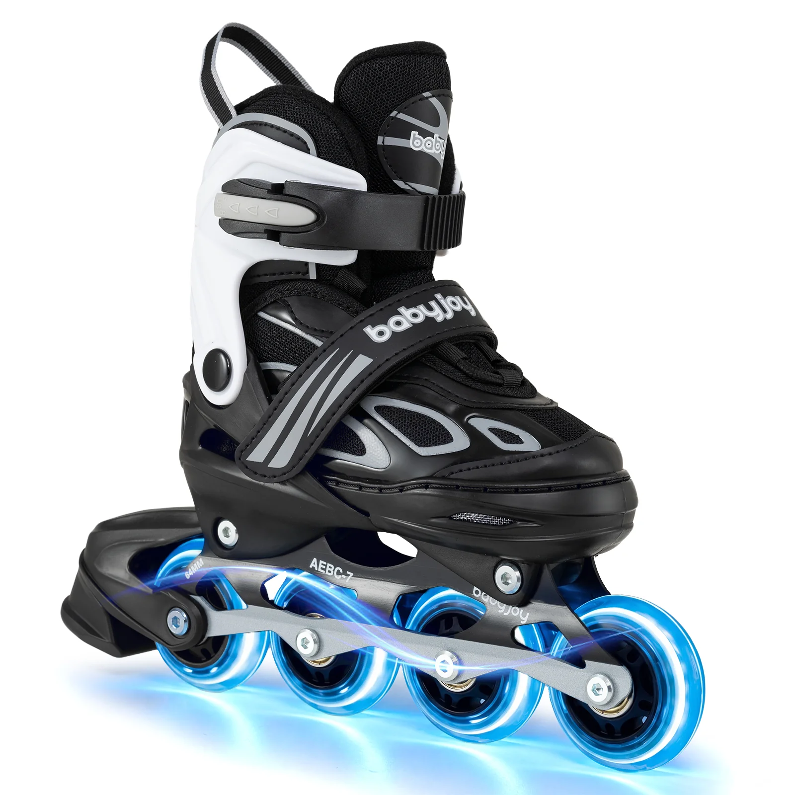 Adjustable Kids' Incline Skates for Boys Girls Ages 5-14, Purple - Image 8