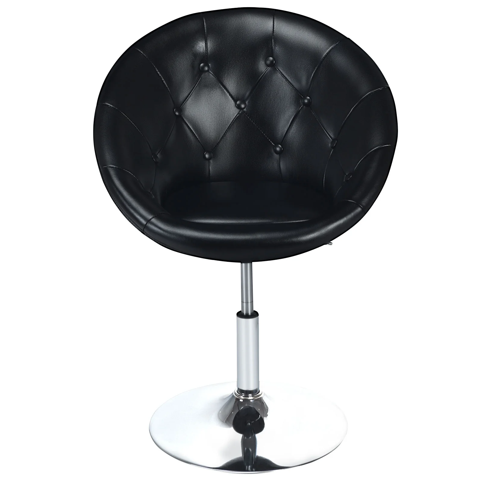 Adjustable Modern Swivel Round Tufted, Black - Image 8