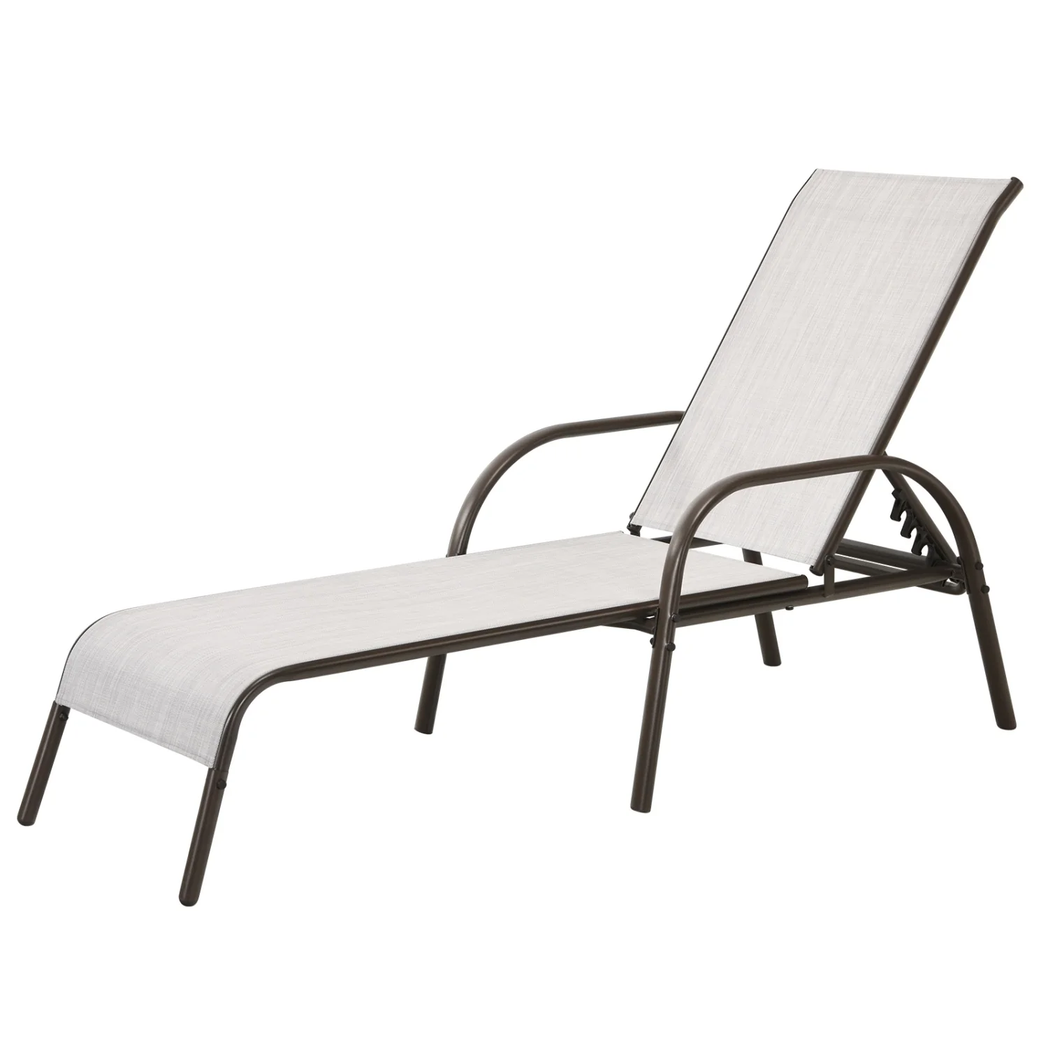 Adjustable Patio Chaise Lounge Chair, Folding, Gray - Image 9
