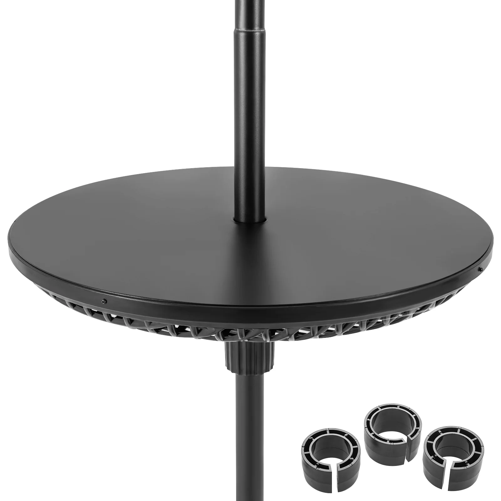Adjustable Patio Umbrella Table Tray, Black - Image 4