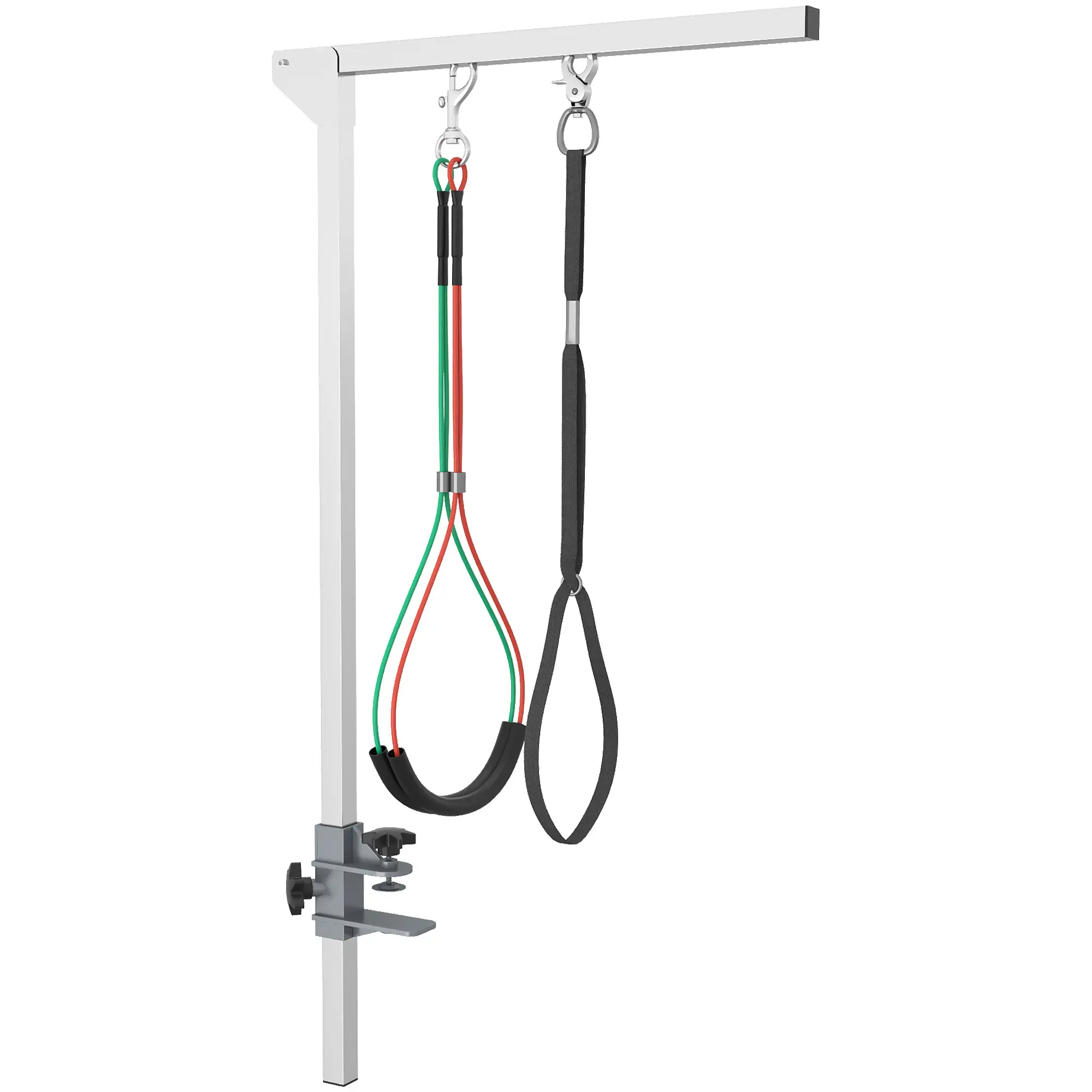 Adjustable Pet Grooming Arm With Clamp, Haunch Holders, Grooming Loop, Sliver